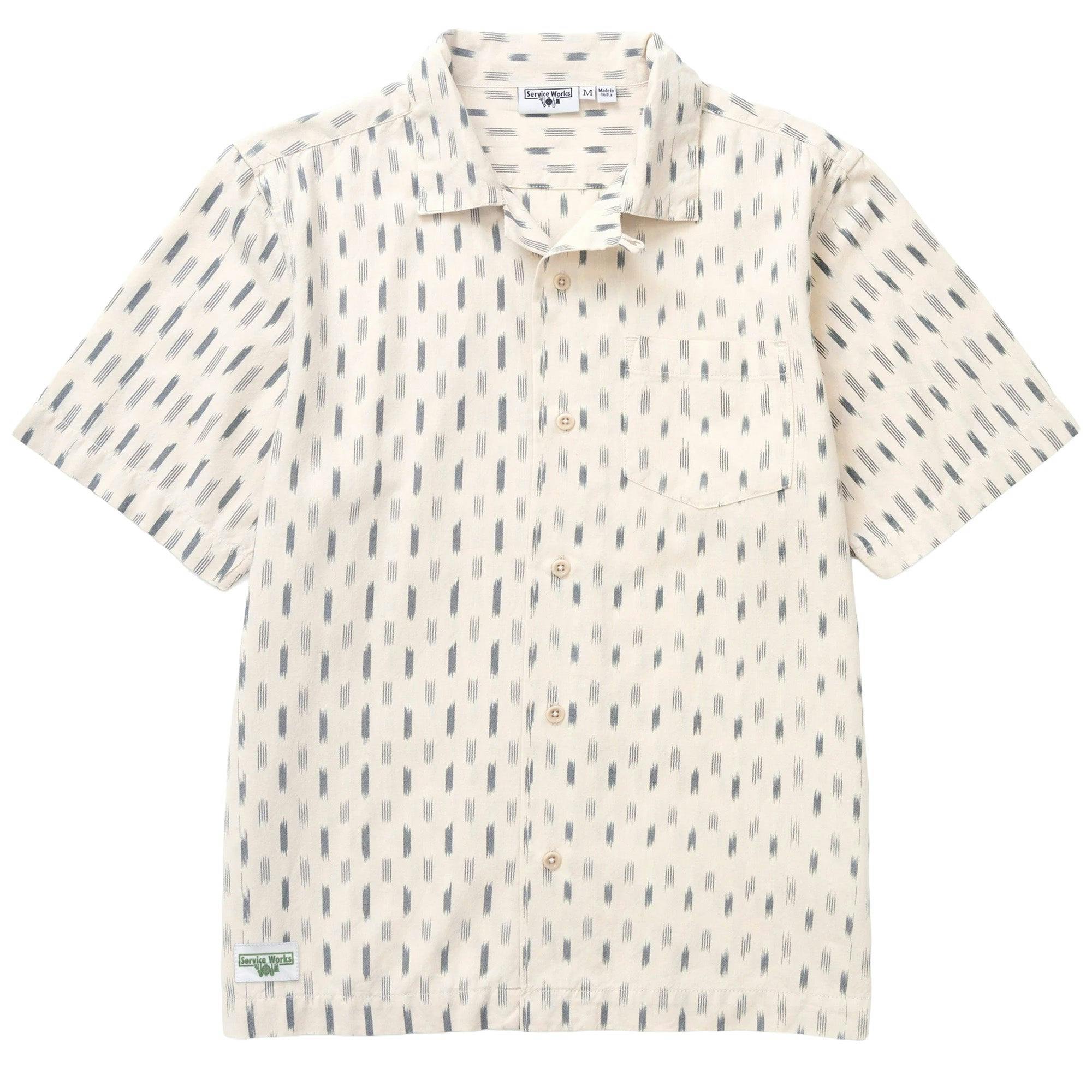 Service Works White Ikat Shirt - Medium