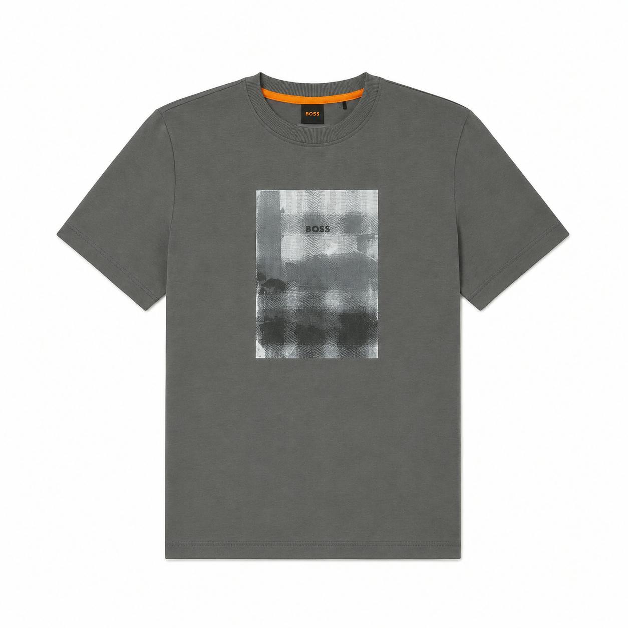 Boss Grey Brokenice Graphic T-Shirt - M