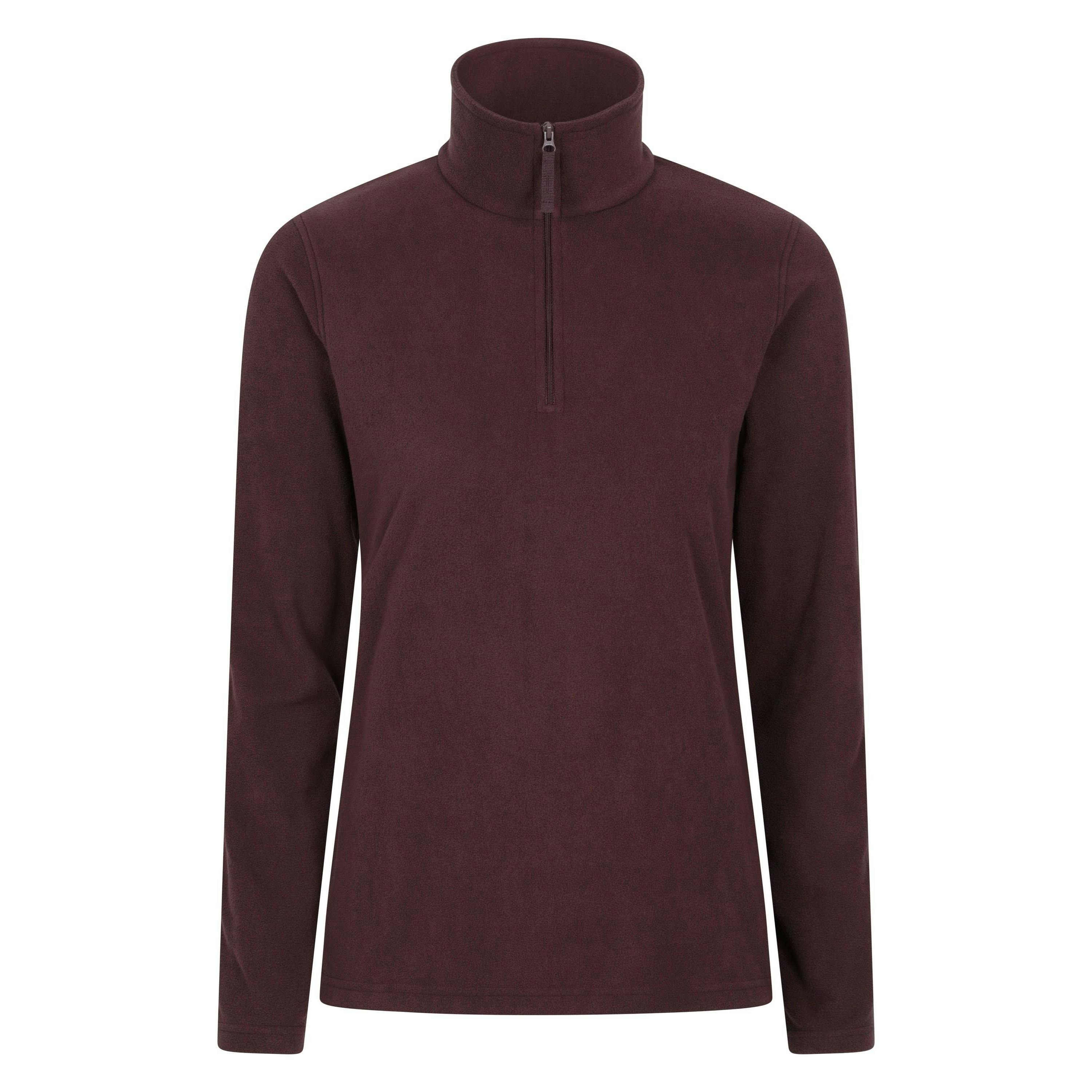 Mountain Warehouse Women's Brown Camber Ii Fleece Top - Xxs - 100% Polyester