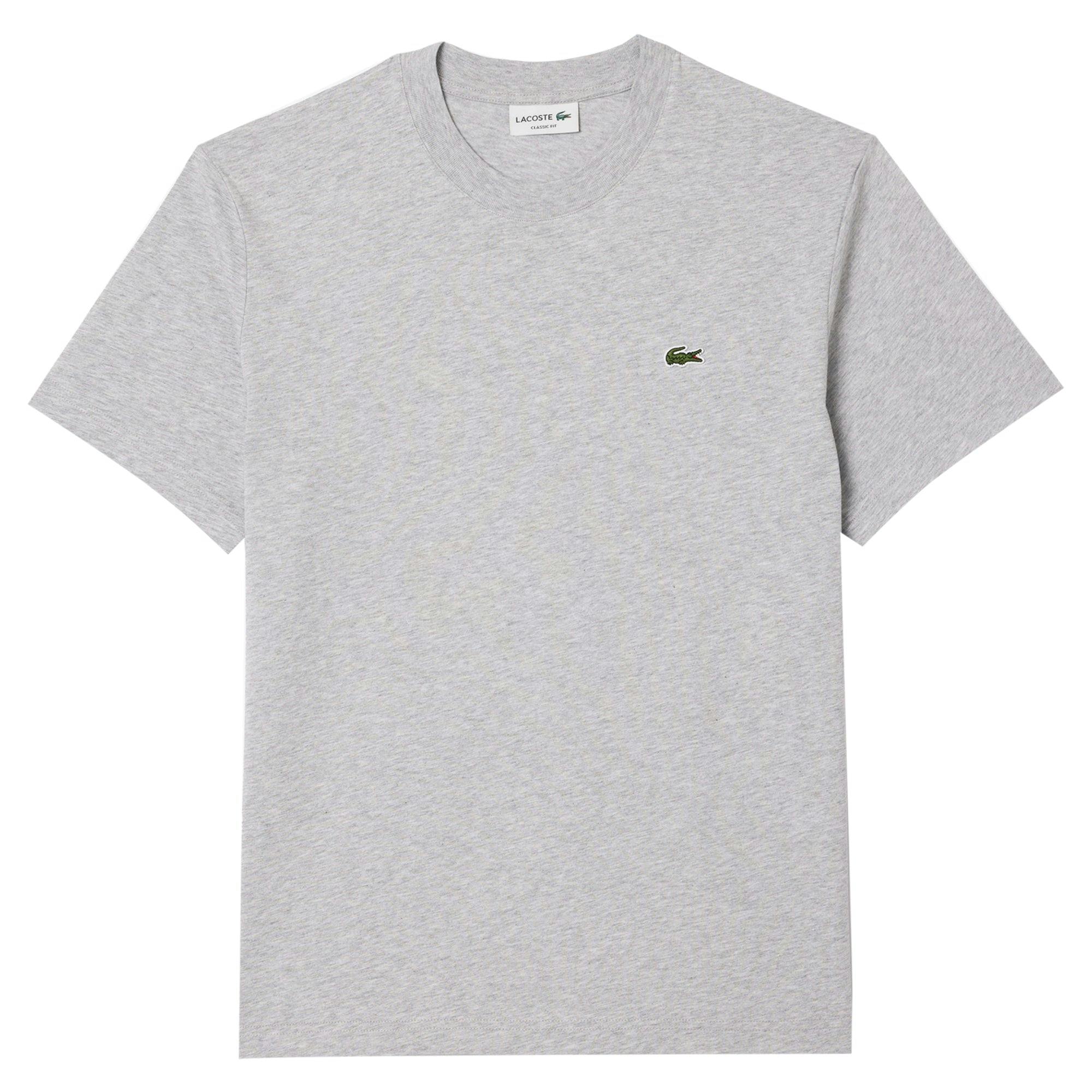 Lacoste Silver Th7318 Classic Fit Cotton T-Shirt - Chine - Small