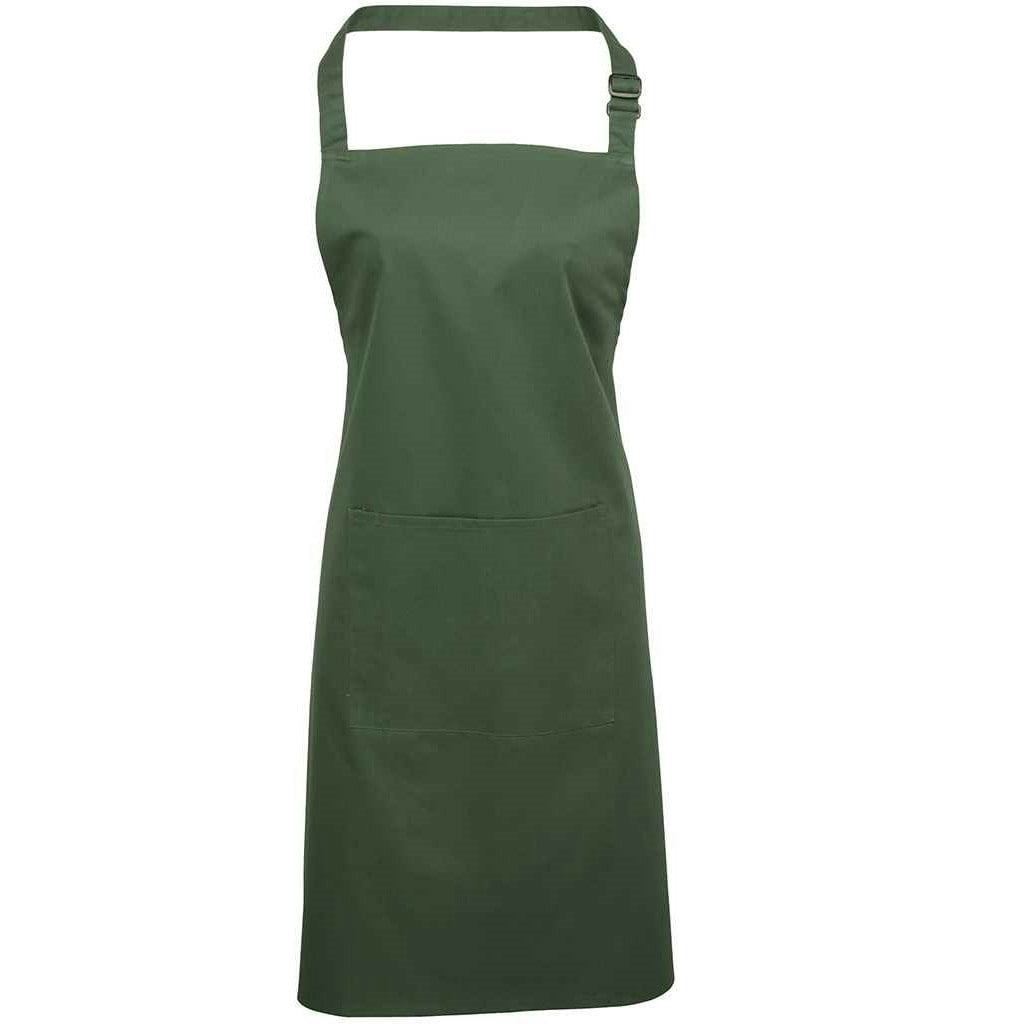 Premier Unisex Adult Colours Pocket Full Apron - Moss - Image 3