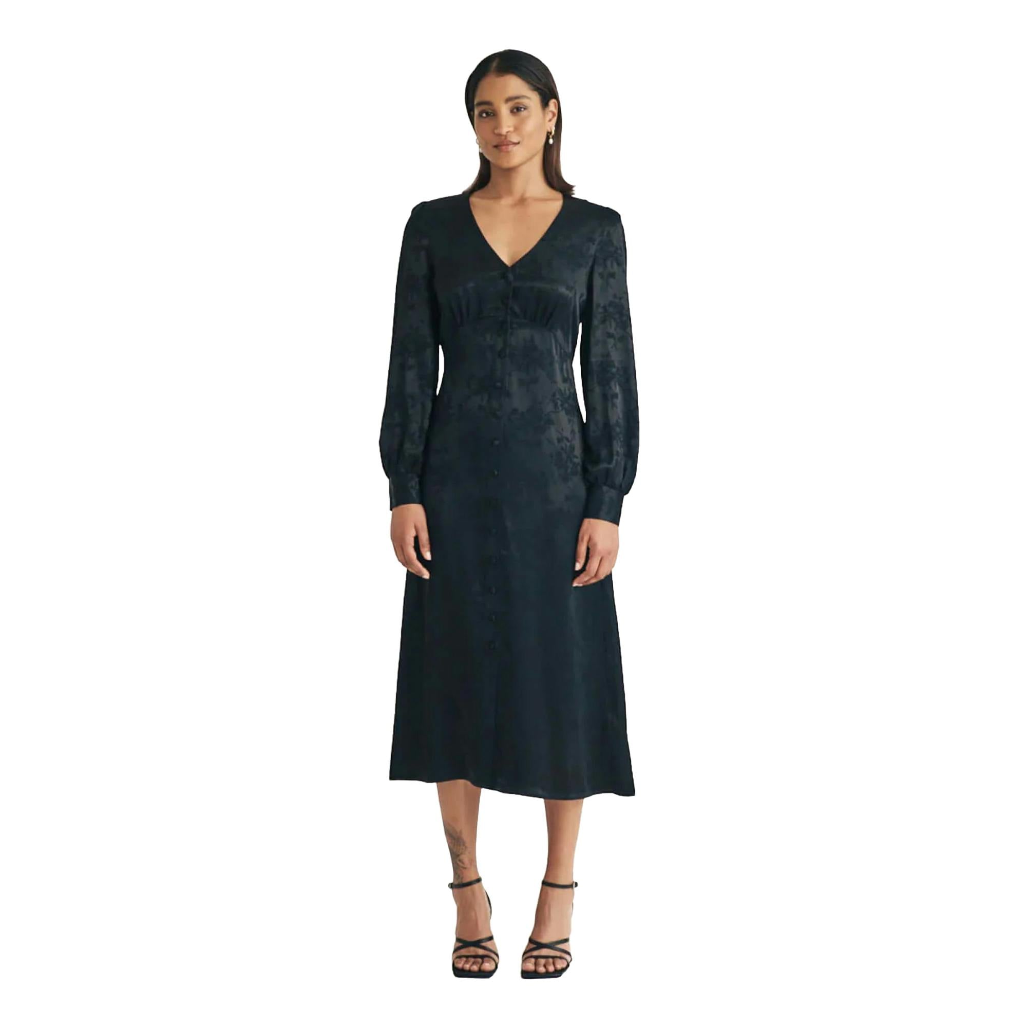 Nobody's Child Women's Black Nobody´S Child Tasha Jacquard Midi Dress - 8 Uk - 100% Mixed