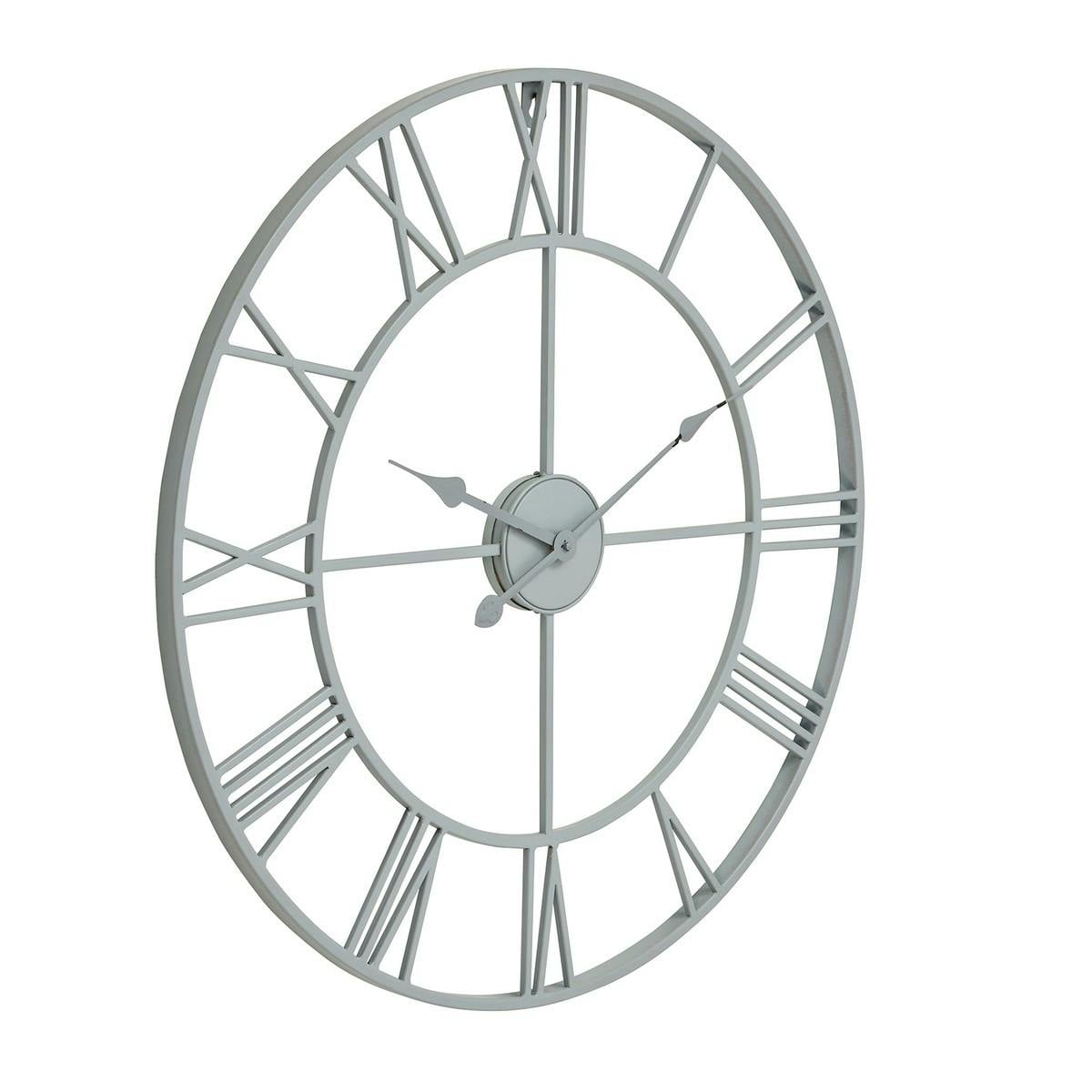 Rackhams Grey Skeleton Wall Clock - One Size - 100% Mixed