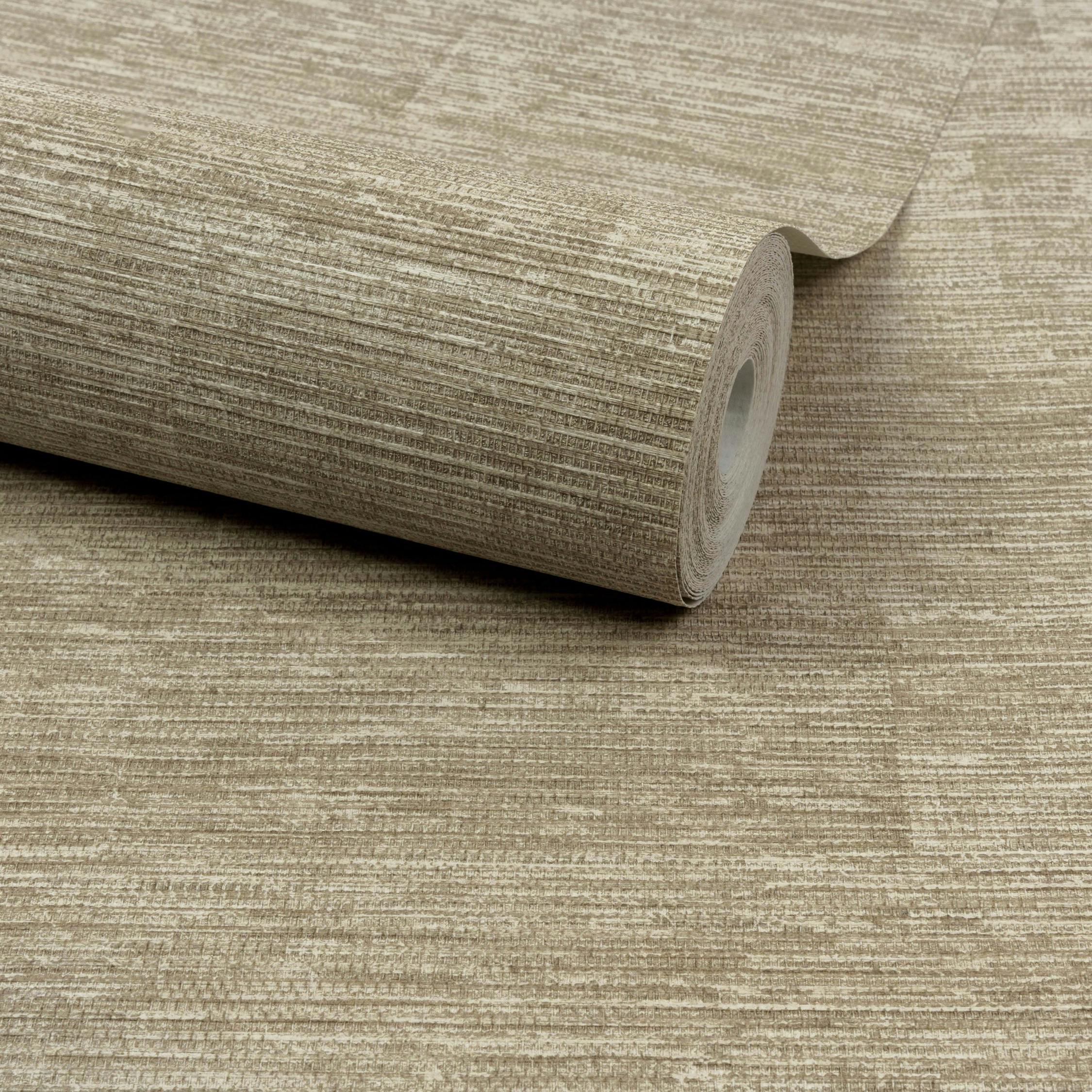 (Beige) Johor Woven Textured Vinyl Wallpaper Grandeco - Image 2