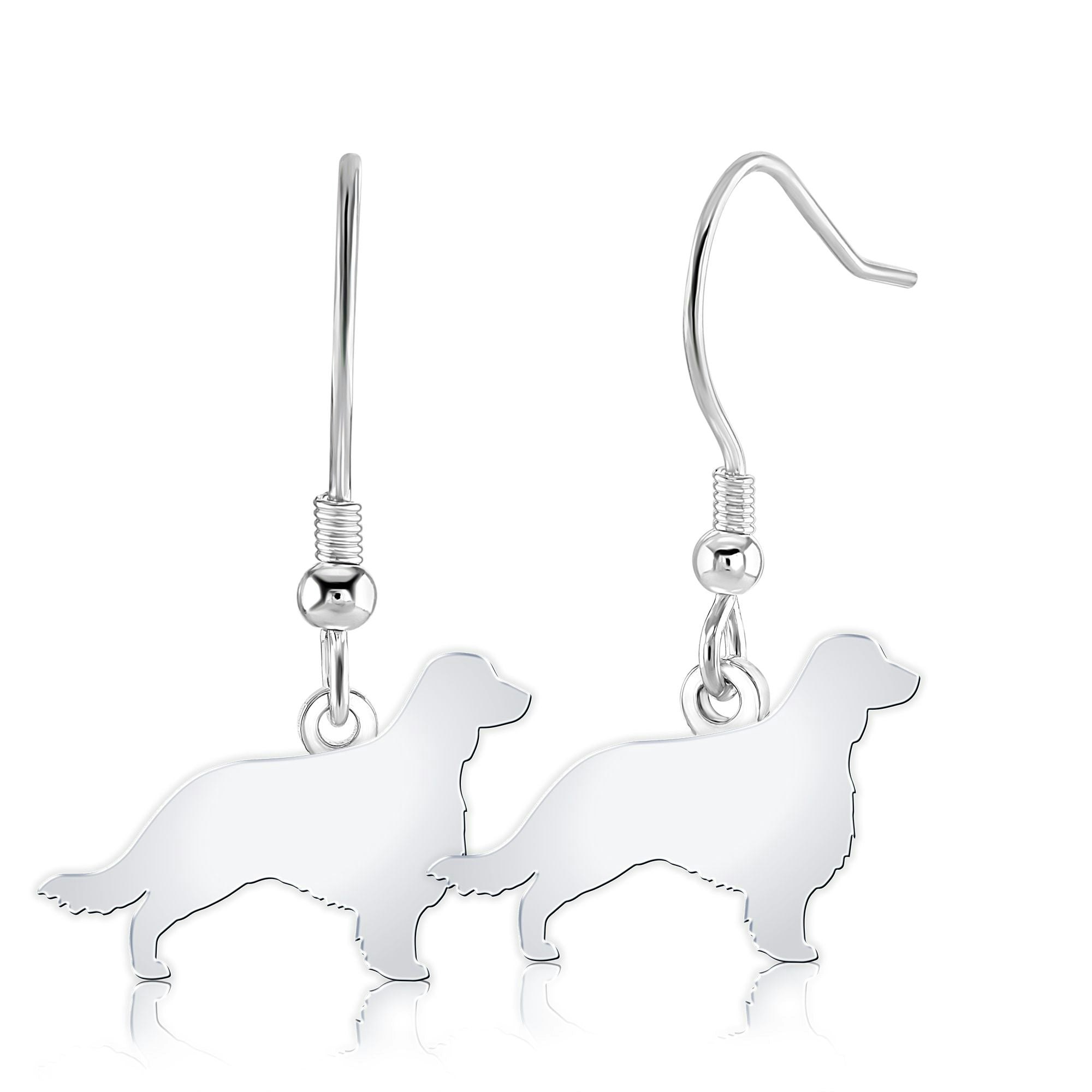 Mylee London Silver Welsh Springer Spaniel Silhouette Earrings - No - Hook