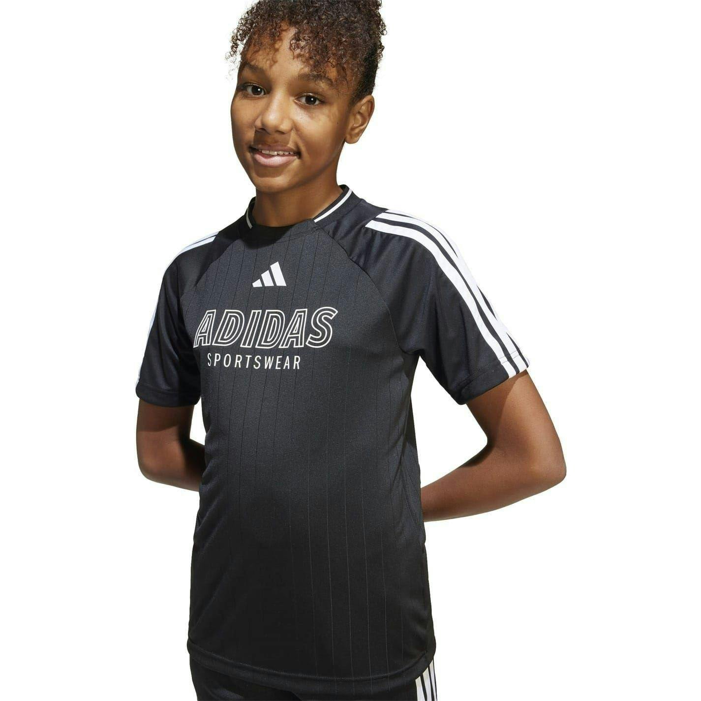 Adidas Black/White Kids House Of Tiro Football Jersey - 13 Years - 100% Polyester