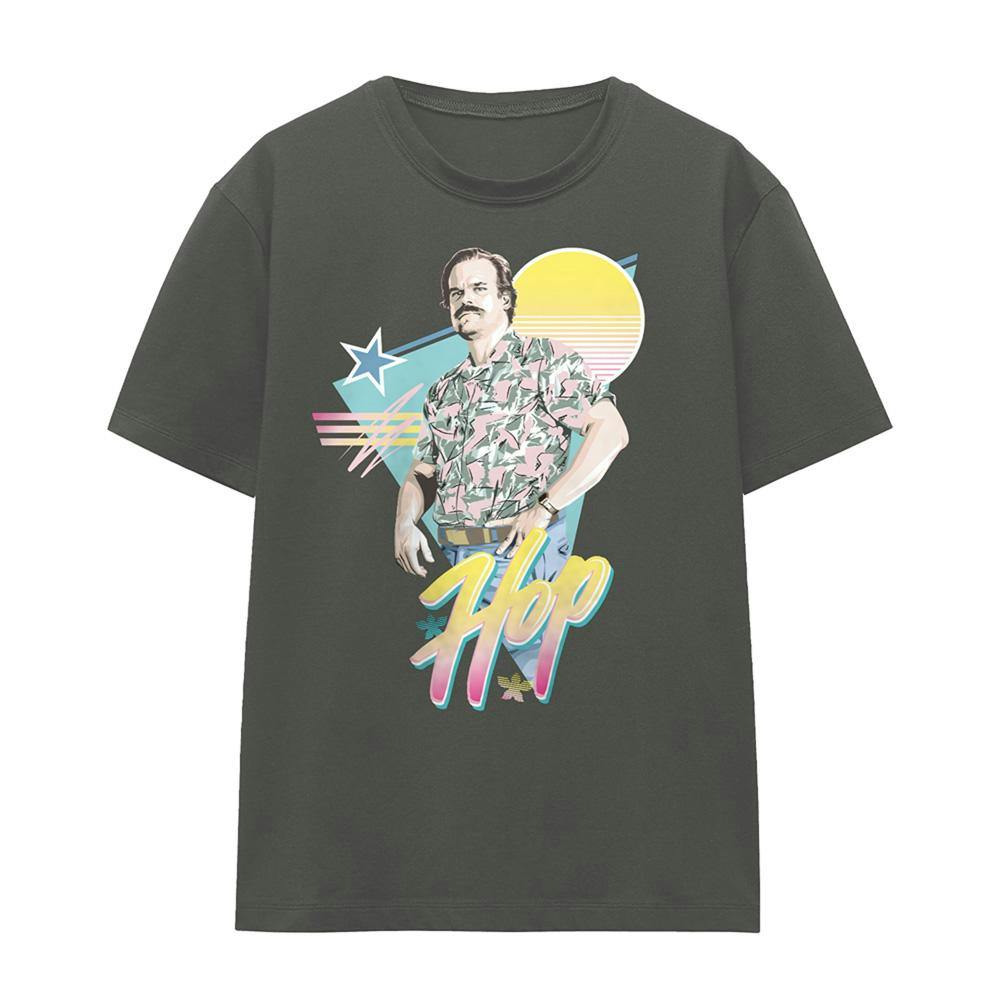 Stranger Things Women's 80S Jim Hopper T-Shirt - Charcoal - S - Charcoal