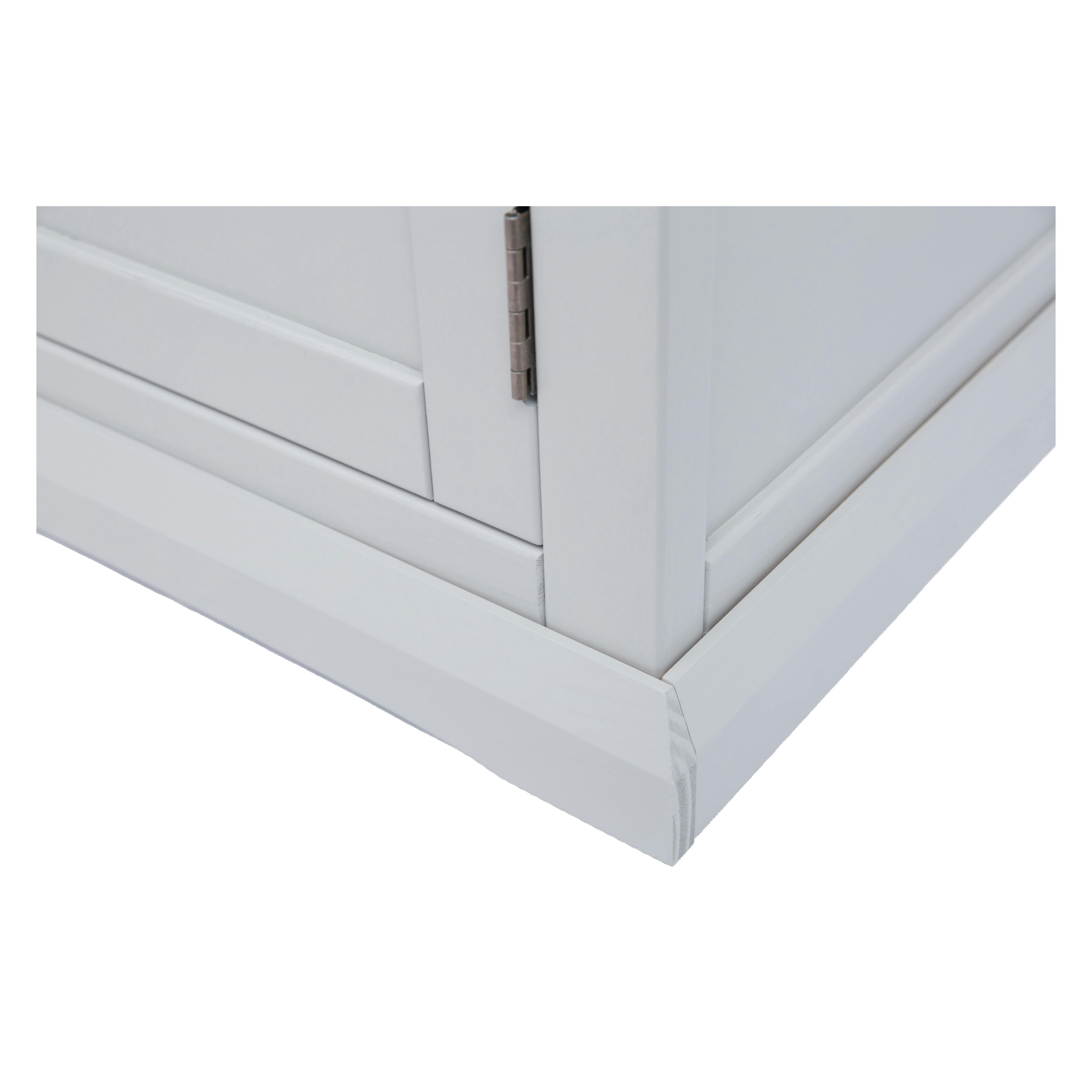 Cabinet Bits Light/Grey Loreo 2 Drawer 2 Door Sideboard Brass Cup Handle
