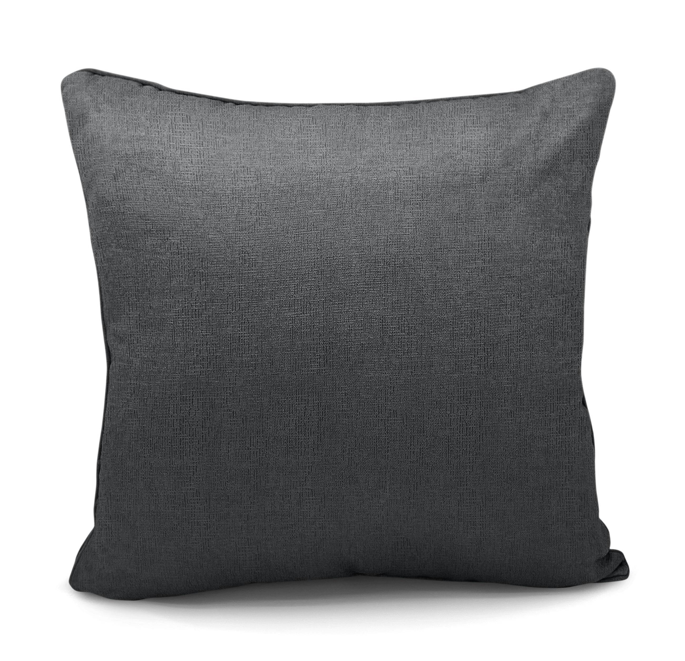 Rackhams Embossed Plain Scatter Cushion - 43Cm X 43Cm - Charcoal