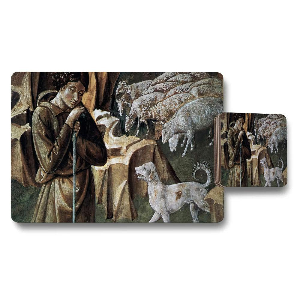Rackhams Placemat And Coaster Set Featuring Classical Painting