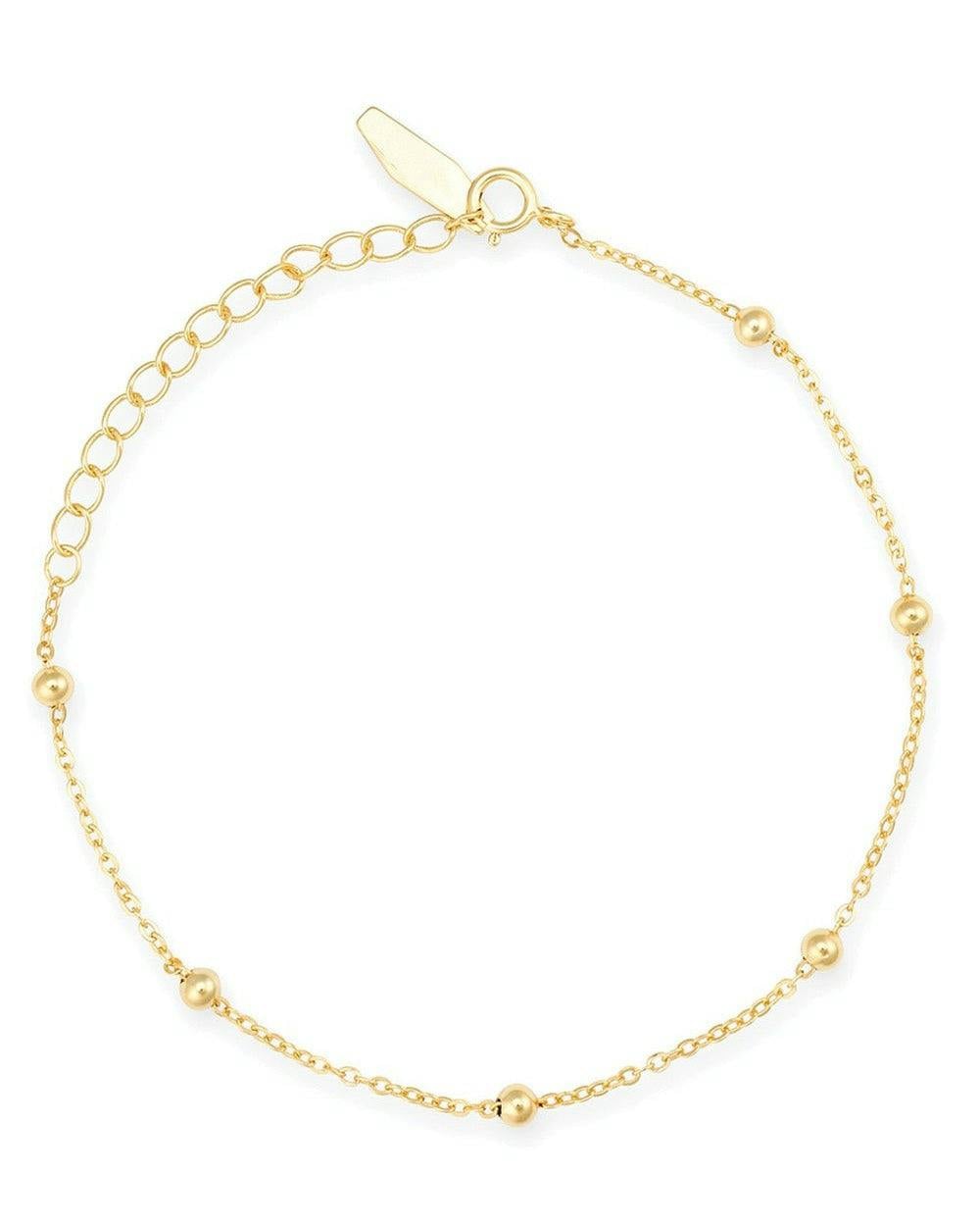 Elk & Bloom Gold Dainty 14K Plated Beaded Bracelet - No Thank You - Standard Length