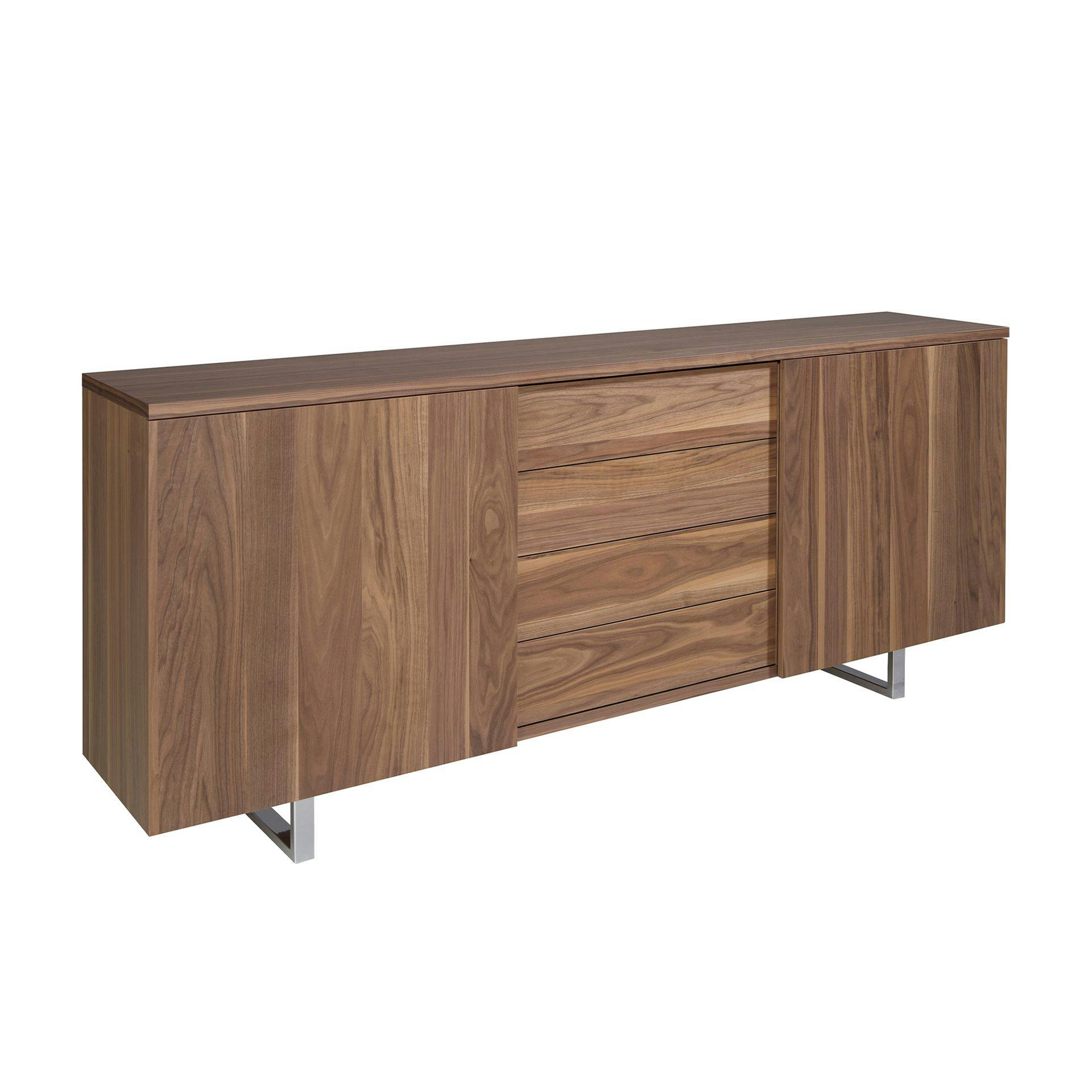 Rackhams Sideboard Walnut And Chromed Steel 3056