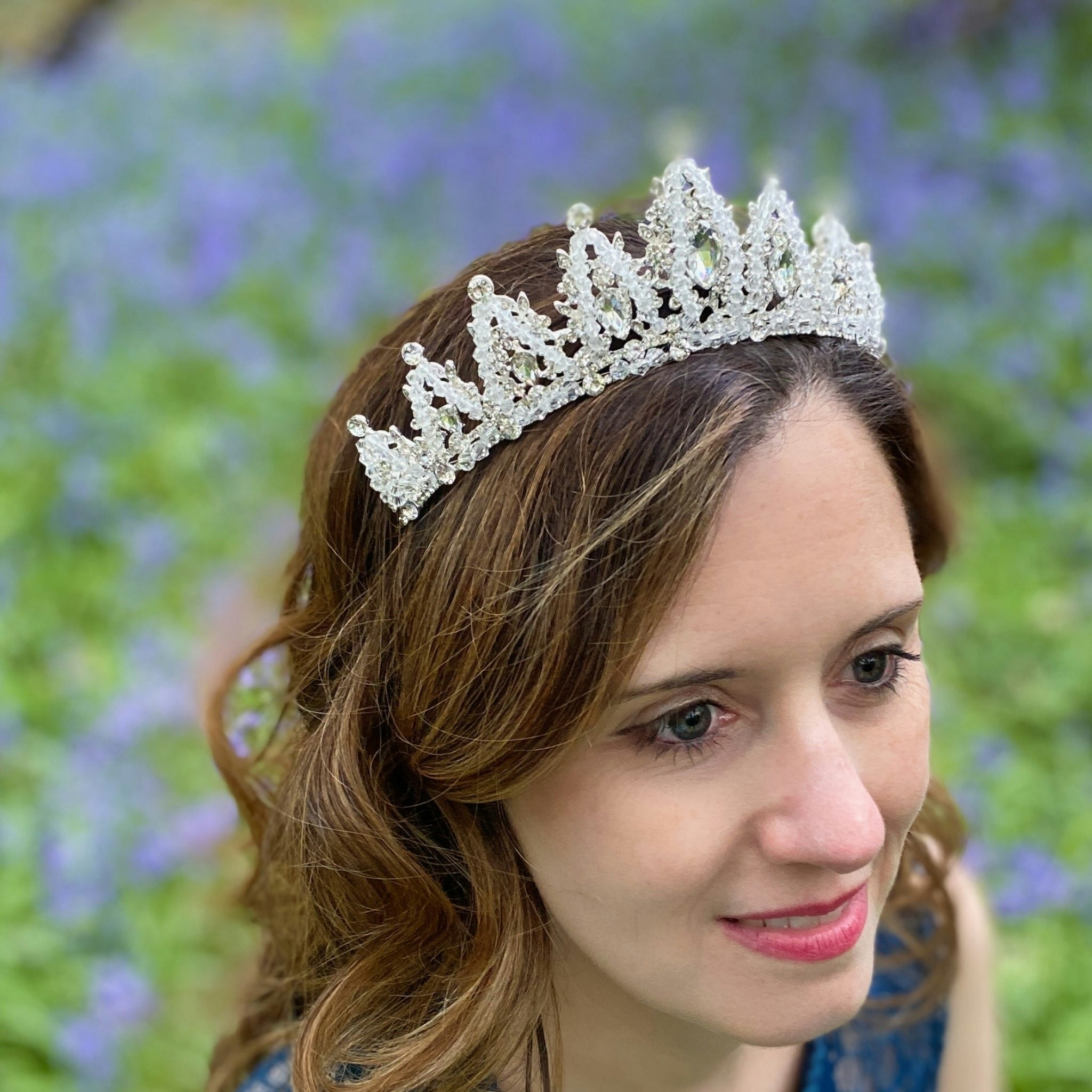 Queenmee Accessories Light Tiara With Crystal And Diamante