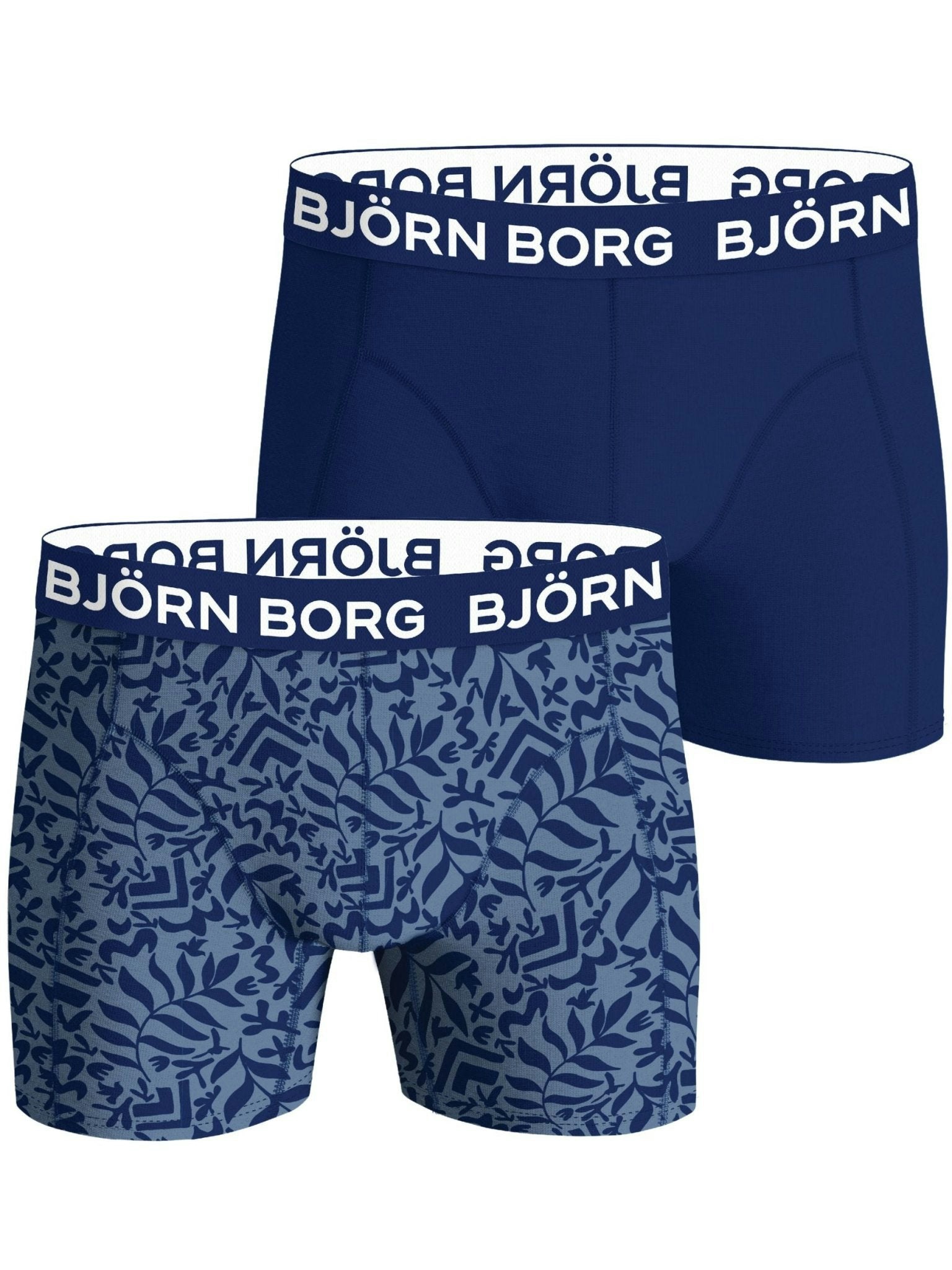 Bjorn Borg Blue 2-Pack Fern Leaf Bamboo Boxer Briefs, - Xxl
