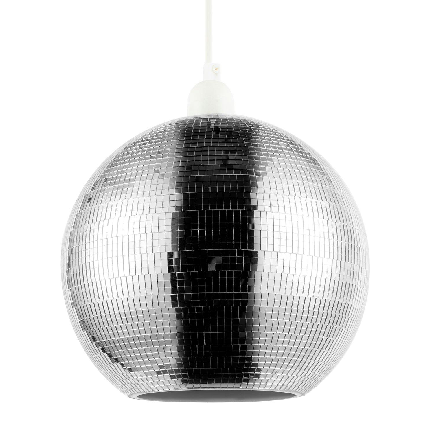 Rackhams Silver Modern Shiny Disco Mosaic Ball In Mirrored Tiled Retro Style