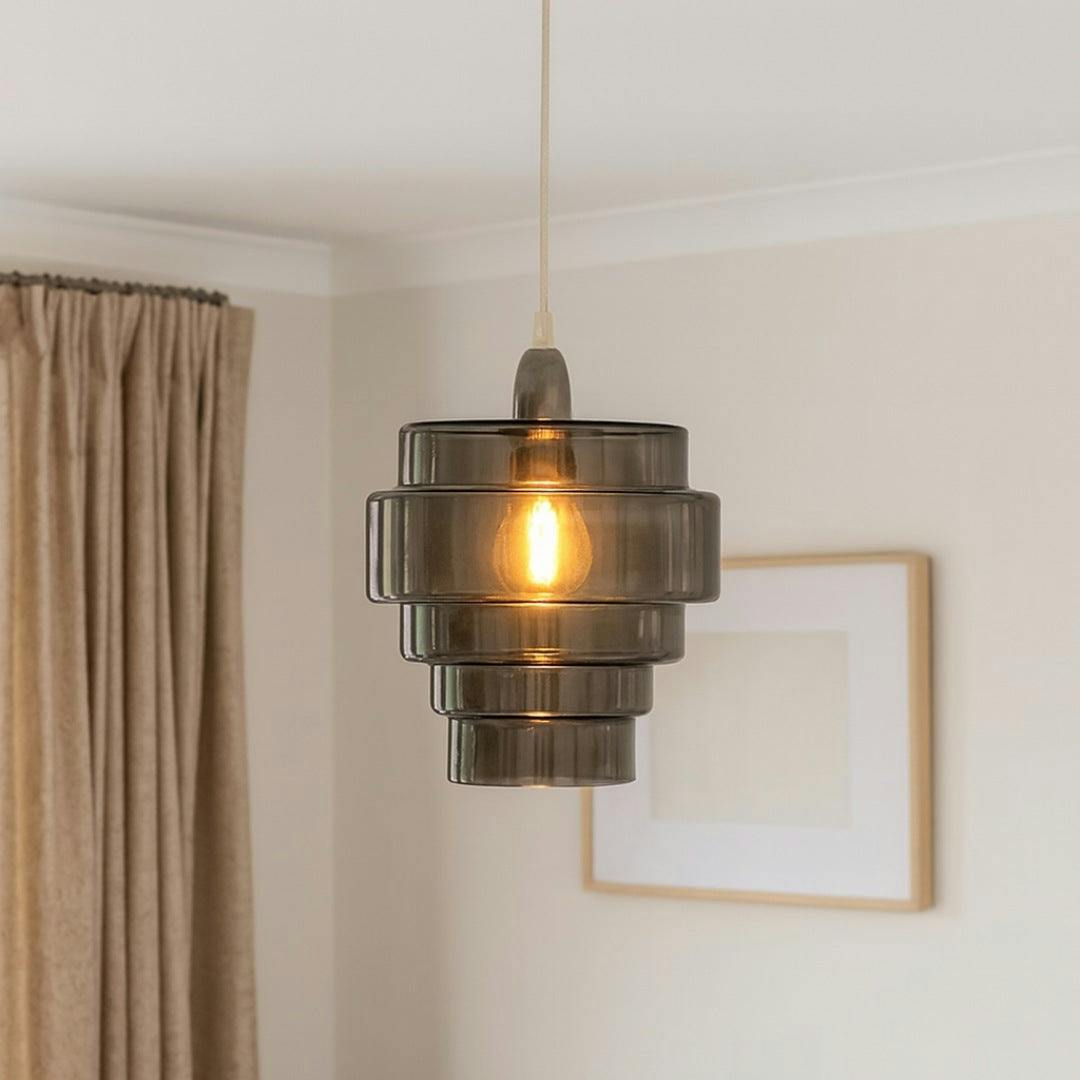 Pagazzi Lighting Light Pagazzi Ing Mira Smoke Easy-Fit Pendant