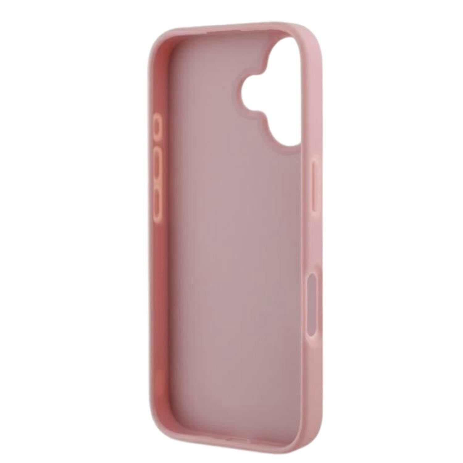 Guess Pink Iml Glitter Circle Case With Magsafe For Iphone 16 6.1" - Guhcp16shg4sgp