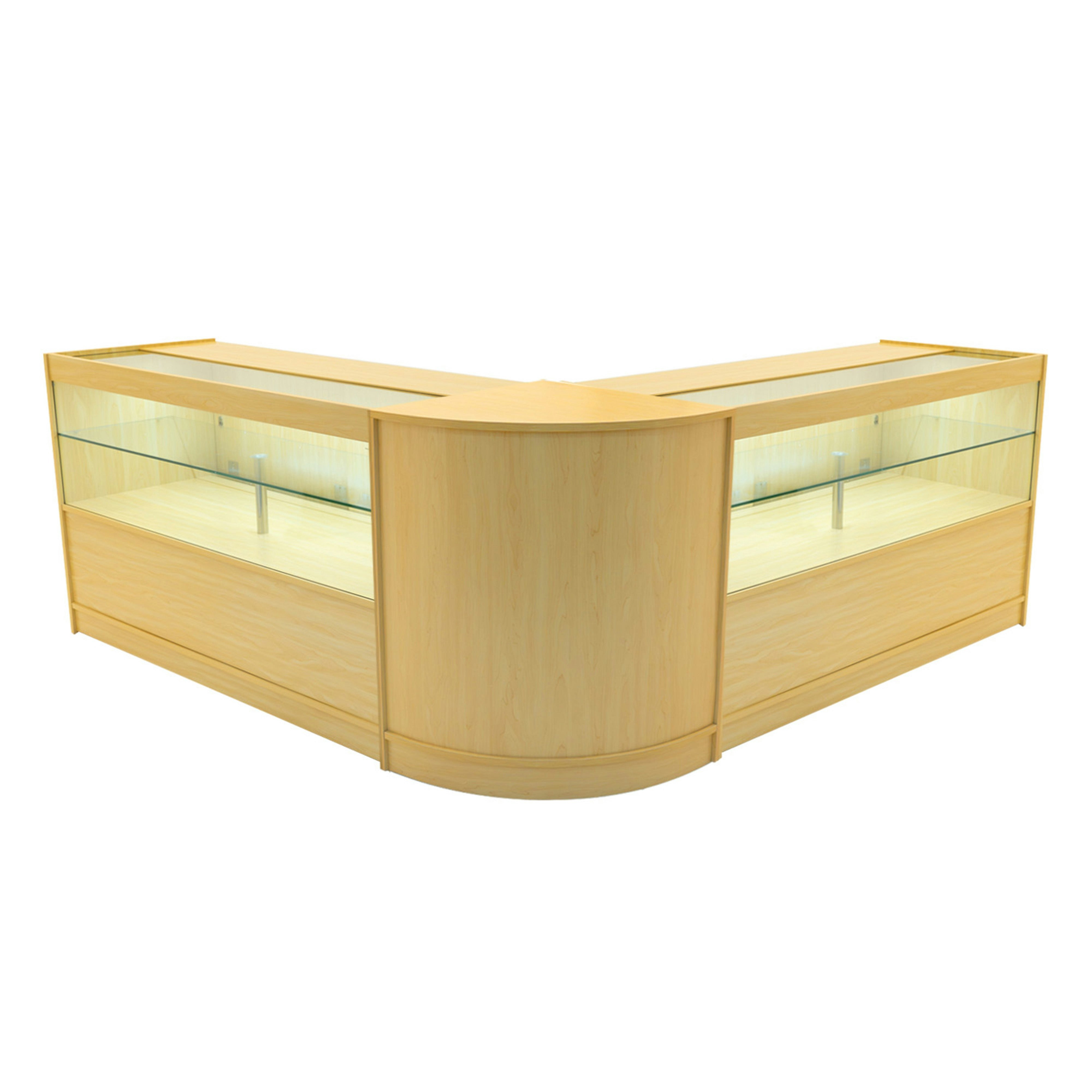 Monstershop White Selene Led Shop Counter Set Cm60 & 2 X C1500 - Maple