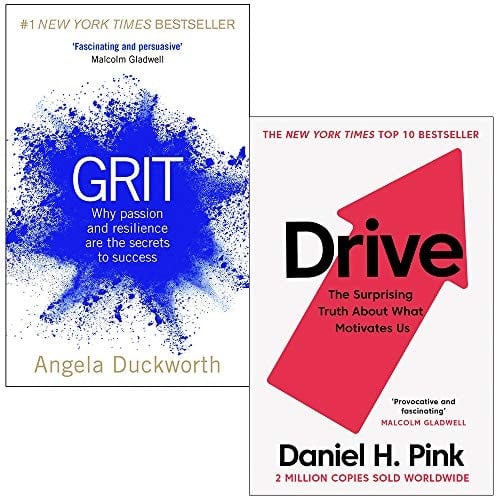 Ebury/Canongate Pink Grit Why Passion And Resilience Are The Secrets To Success & Drive 2 Book Set