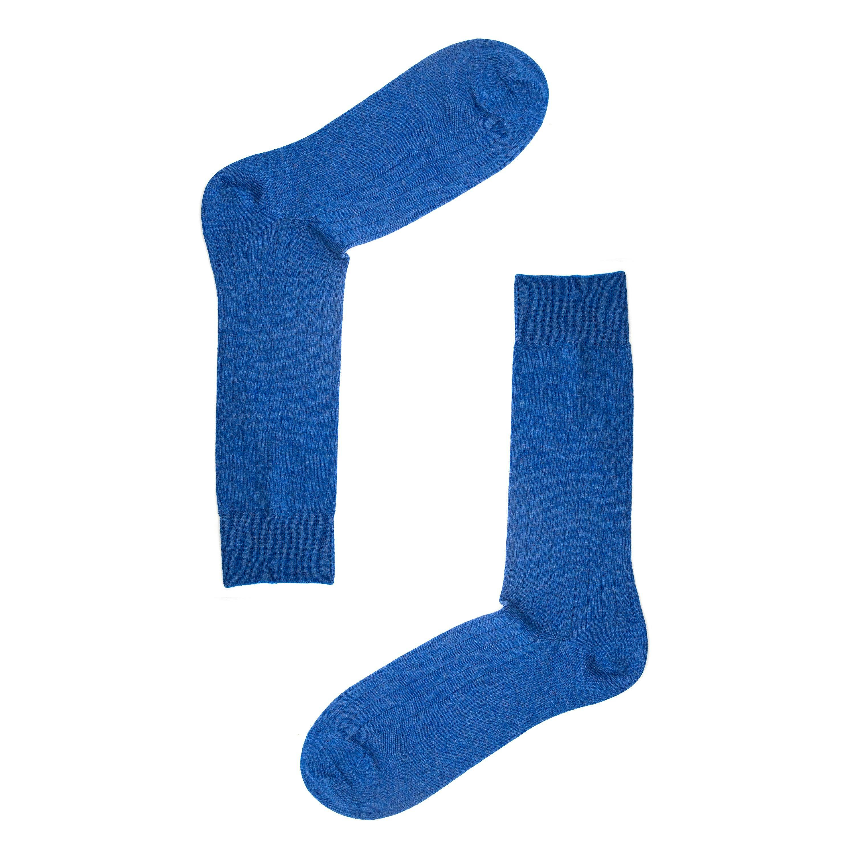 Jemsox Men's Blue Sweet Recycled Rib Socks | Eco-Friendly Comfort - Medium / Eur 37-42 / Uk 6-8