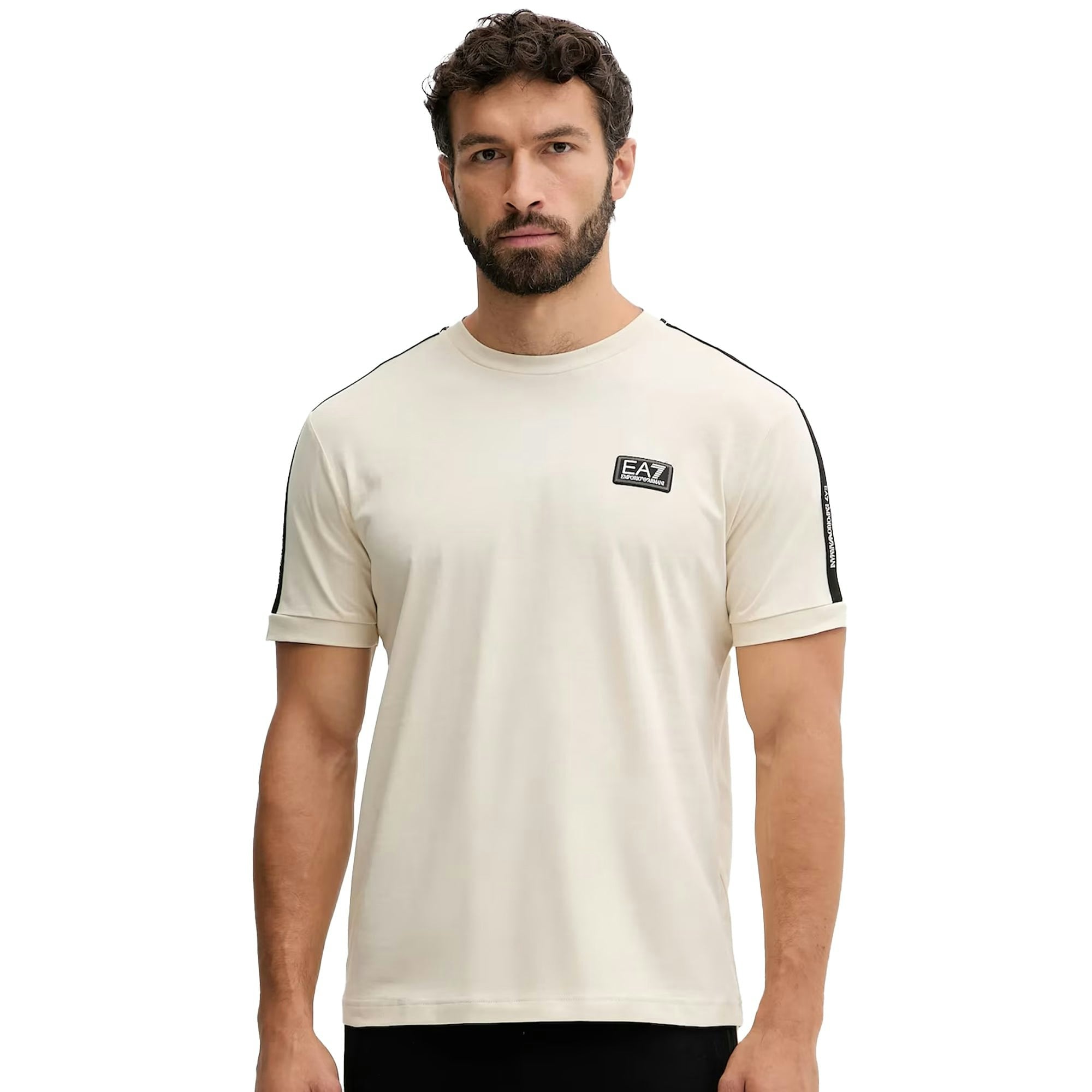 Emporio Armani Ea7 Ea7 Emporio Armani Logo Series Tape T-Shirt Almond Milk - M