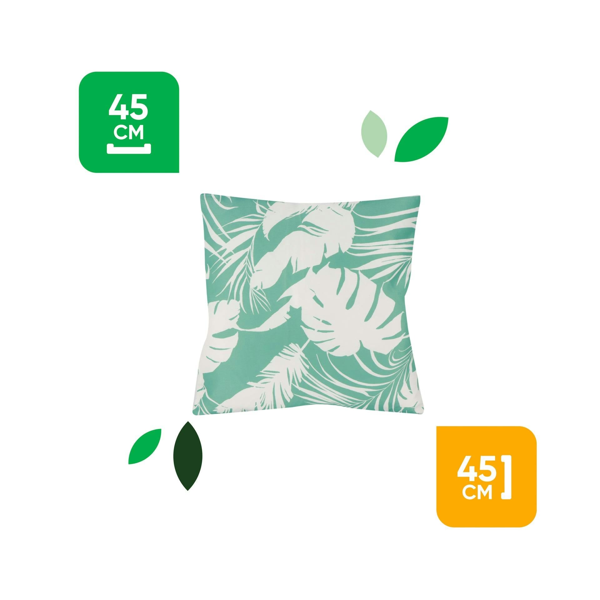 Rackhams Pair Of Outdoor Scatter Cushions – Botanical Leaf Design