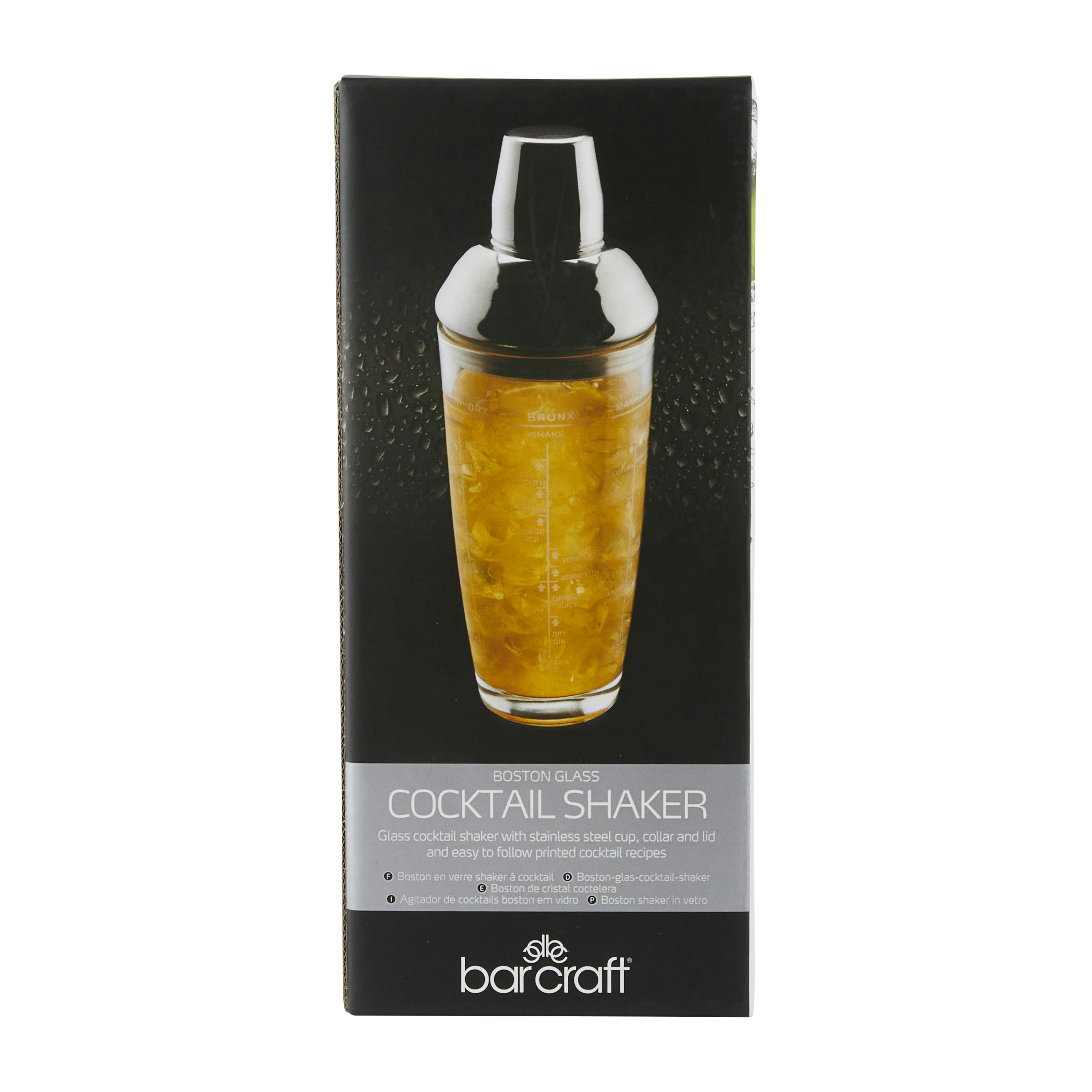 Rackhams 700Ml Glass Boston Cocktail Shaker - Clear - Glass - Cocktail Shaker