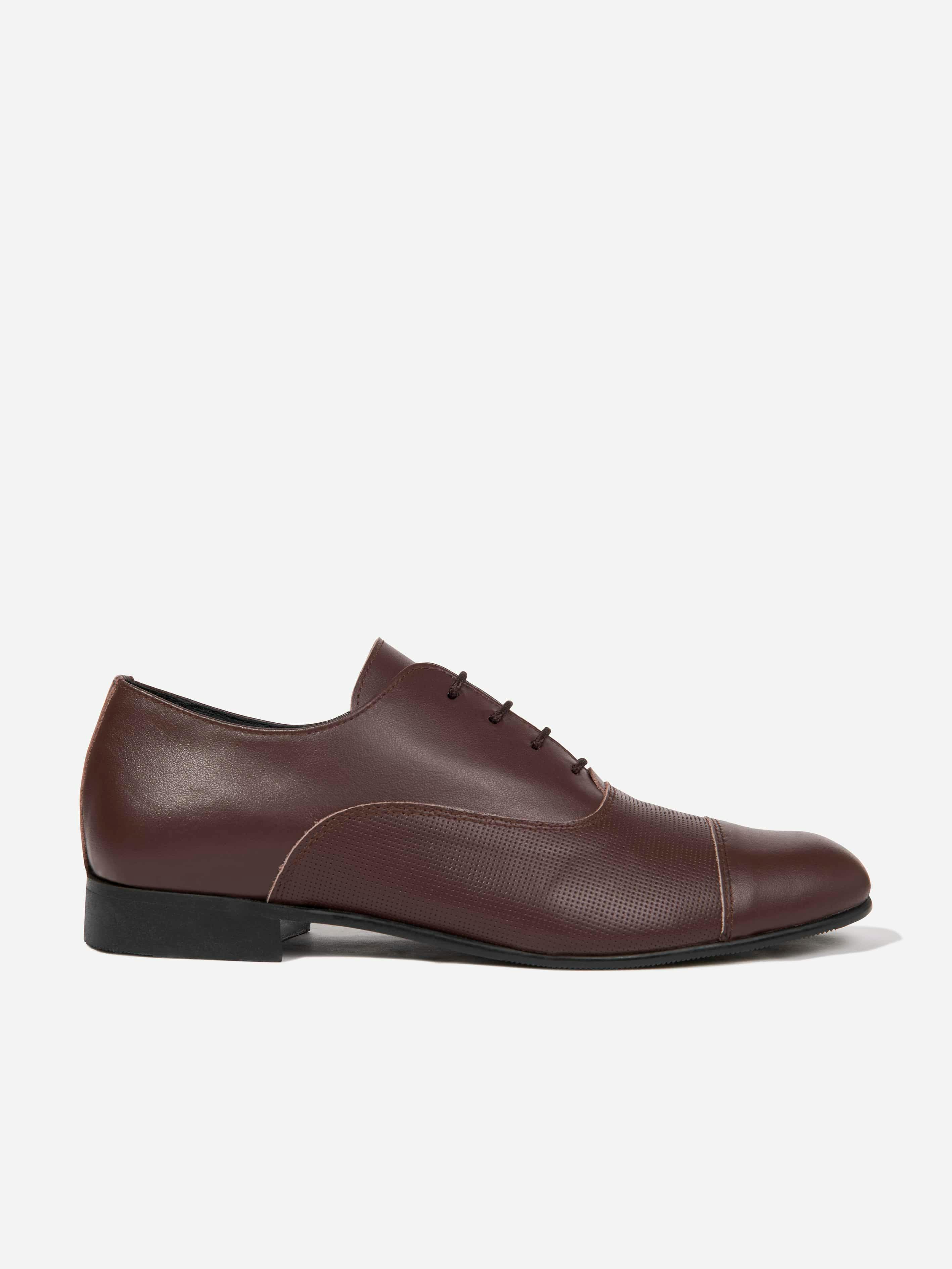 Andanines Boys Brown Leather Lace-Up Shoes In - Eu 35 Uk 2.5
