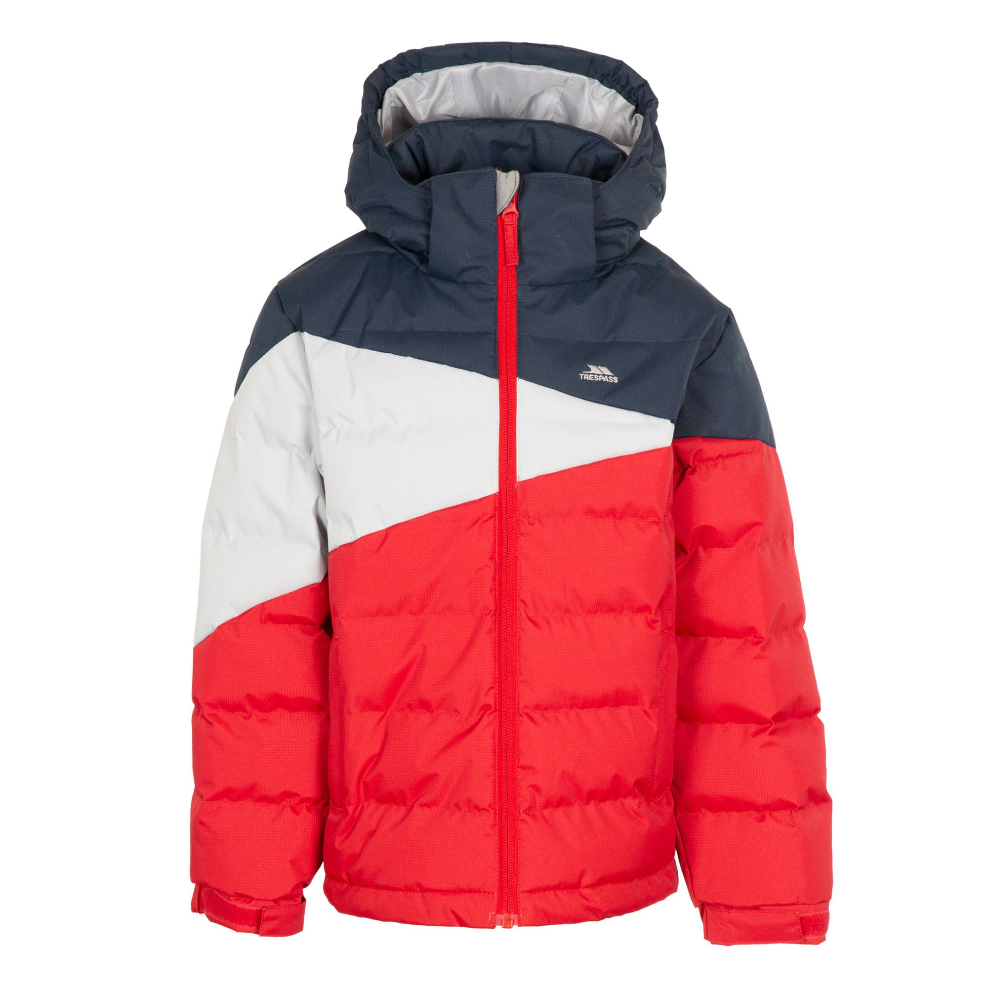 Trespass Unisex Red Layout Padded Jacket In | : Size 5-6 Years - Image 3