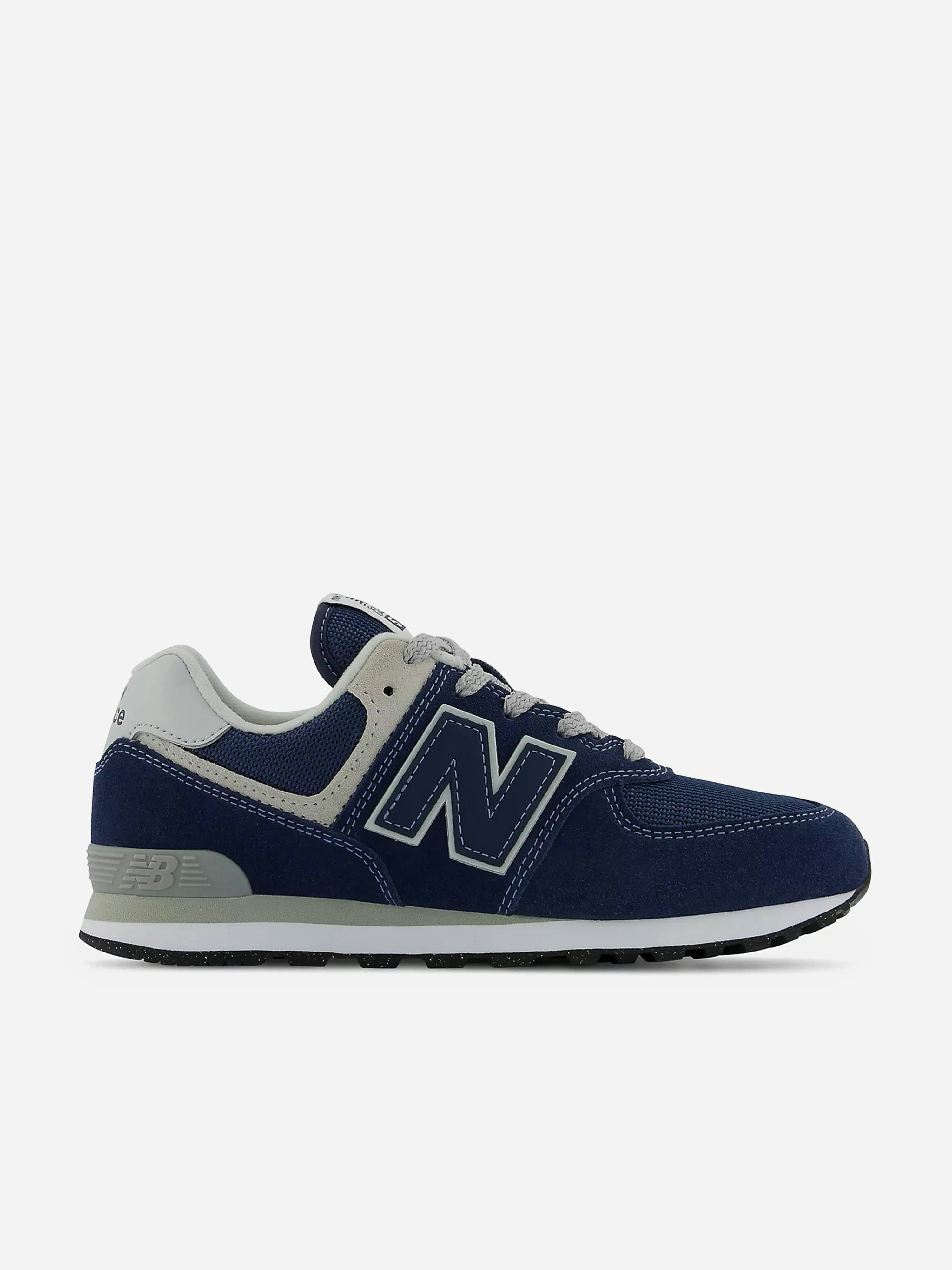 New Balance Blue Kids 574 Lace Up Logo Trainers In Navy - Eu 36