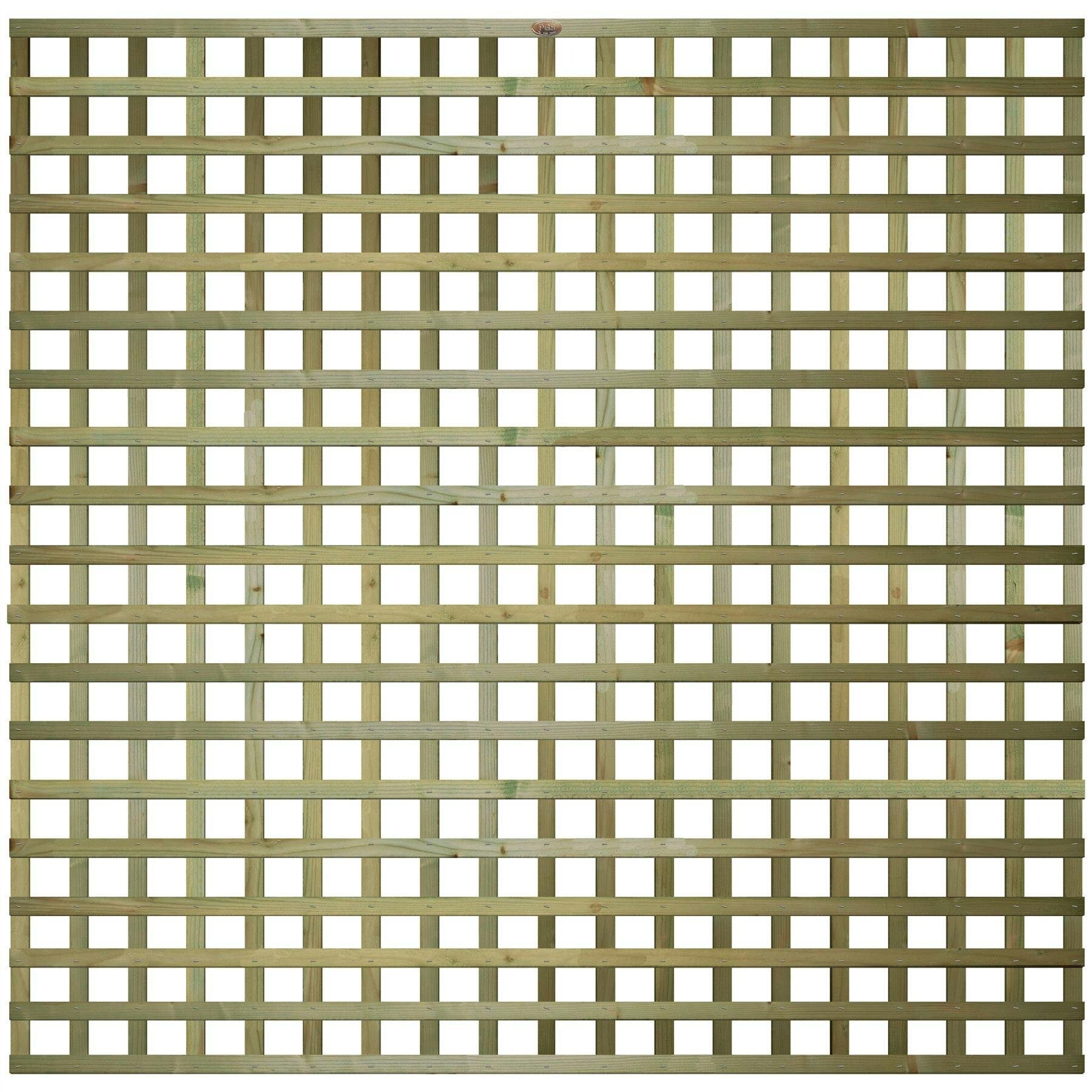 Premier Garden Supplies Light Privacy Square Top Fence Panel Topper 6Ft X 1-6Ft Garden Trellis Flat Top Lattice Panels For Fencing, Pergola & Patio - Wood - 3, 4 Or 5 - 4 Pack Height: 6Ft X Width: 6Ft (182.8Cm) X 4 Pack - Image 2