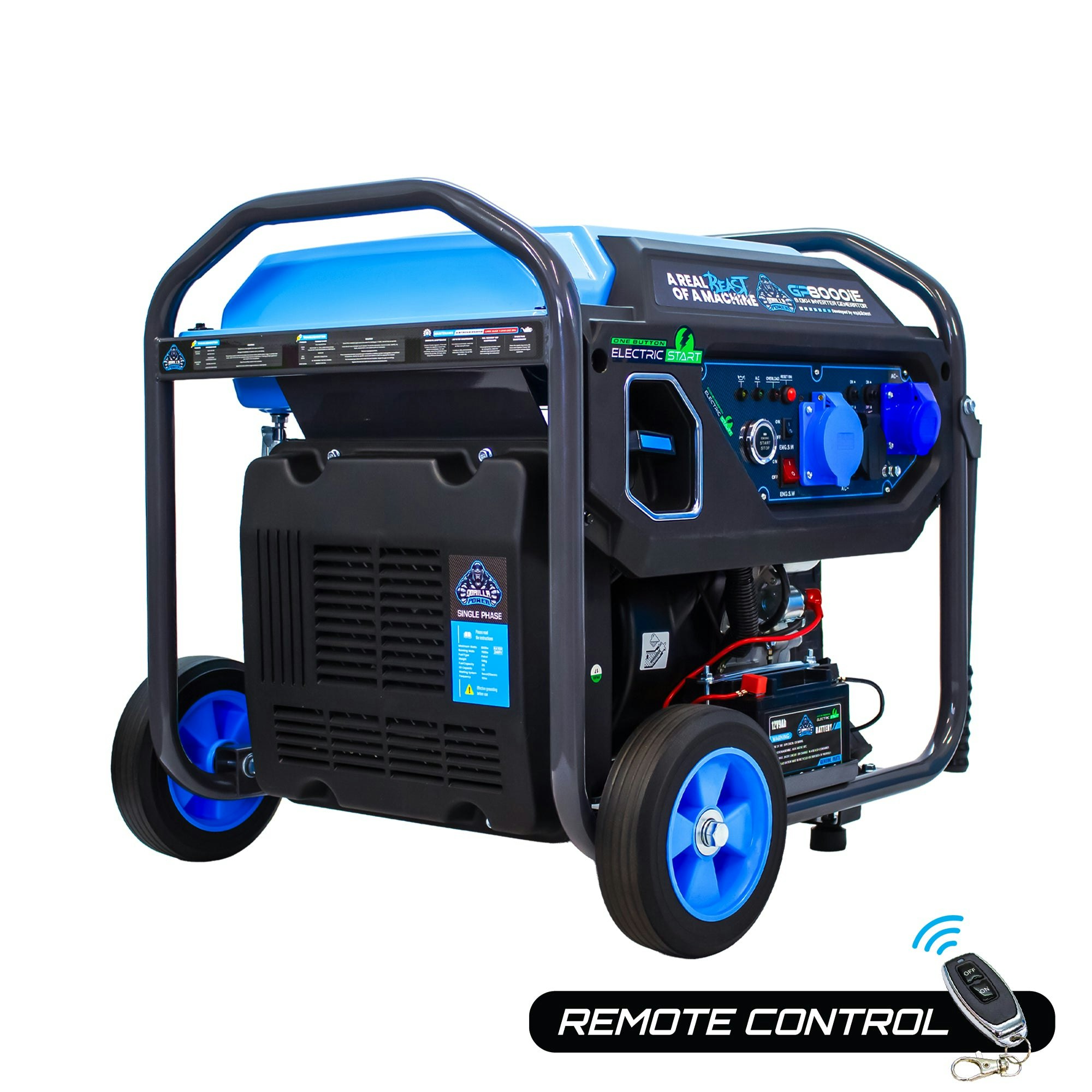 Rackhams Light Equip2clean Gorilla Power 8000W Inverter Open Frame Generator With Electric Start - Gp8000ie – High Performance & Fuel Efficient - Image 2