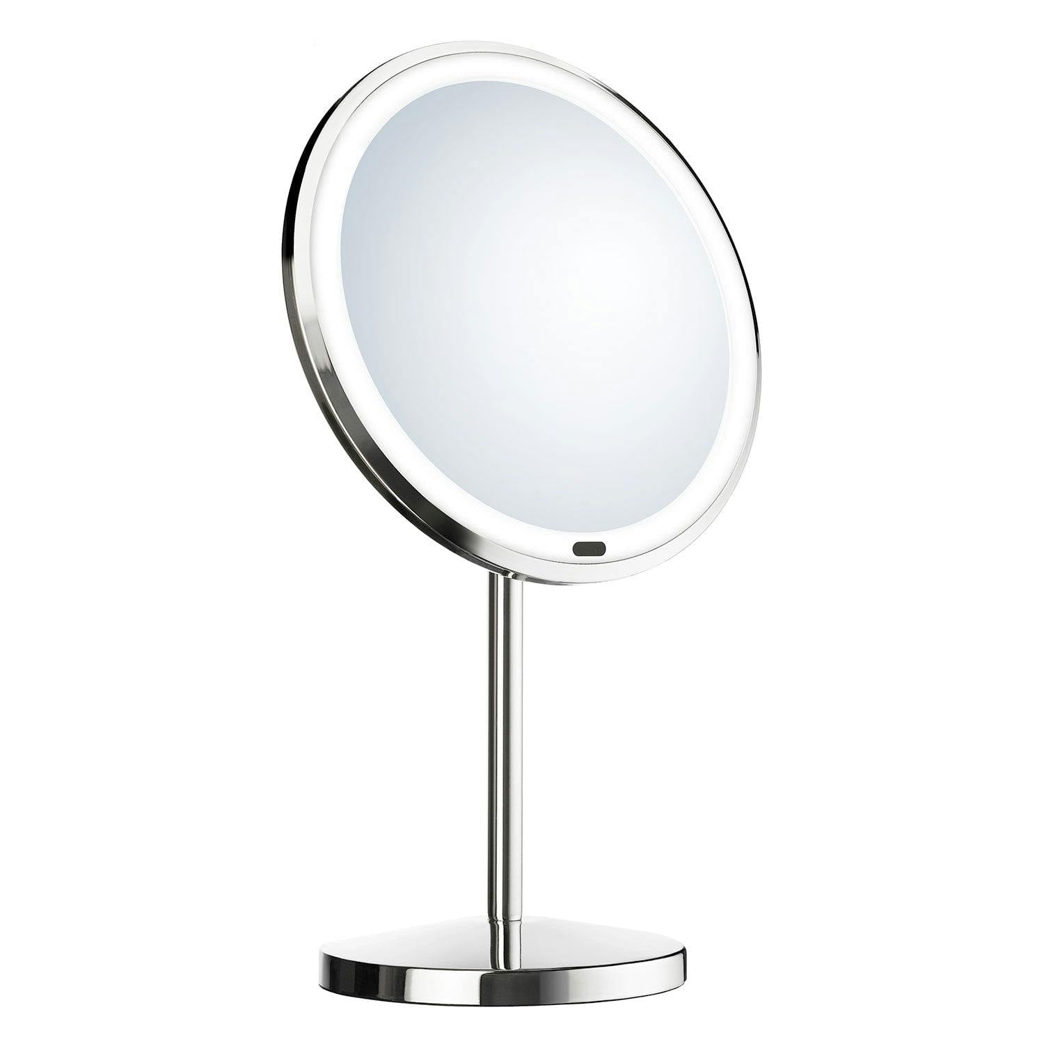 Rackhams Light Polished Chrome Led Mirror (200Mm) Freestanding 7X Magnification Bathroom Makeup Or Shaving Mirror