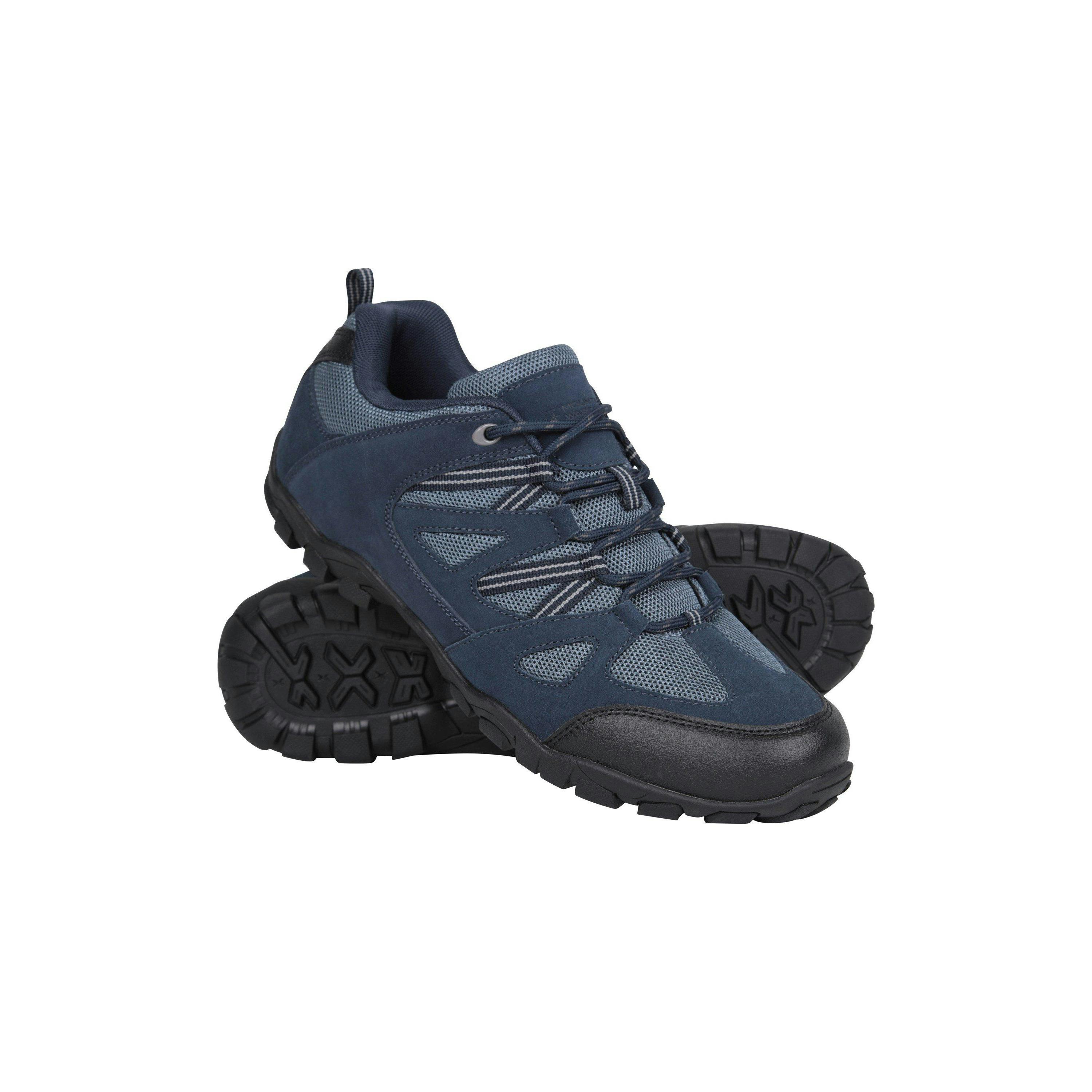 Mountain Warehouse Men's Dark/Blue Outdoor Iii Suede Walking Shoes - 13 Uk
