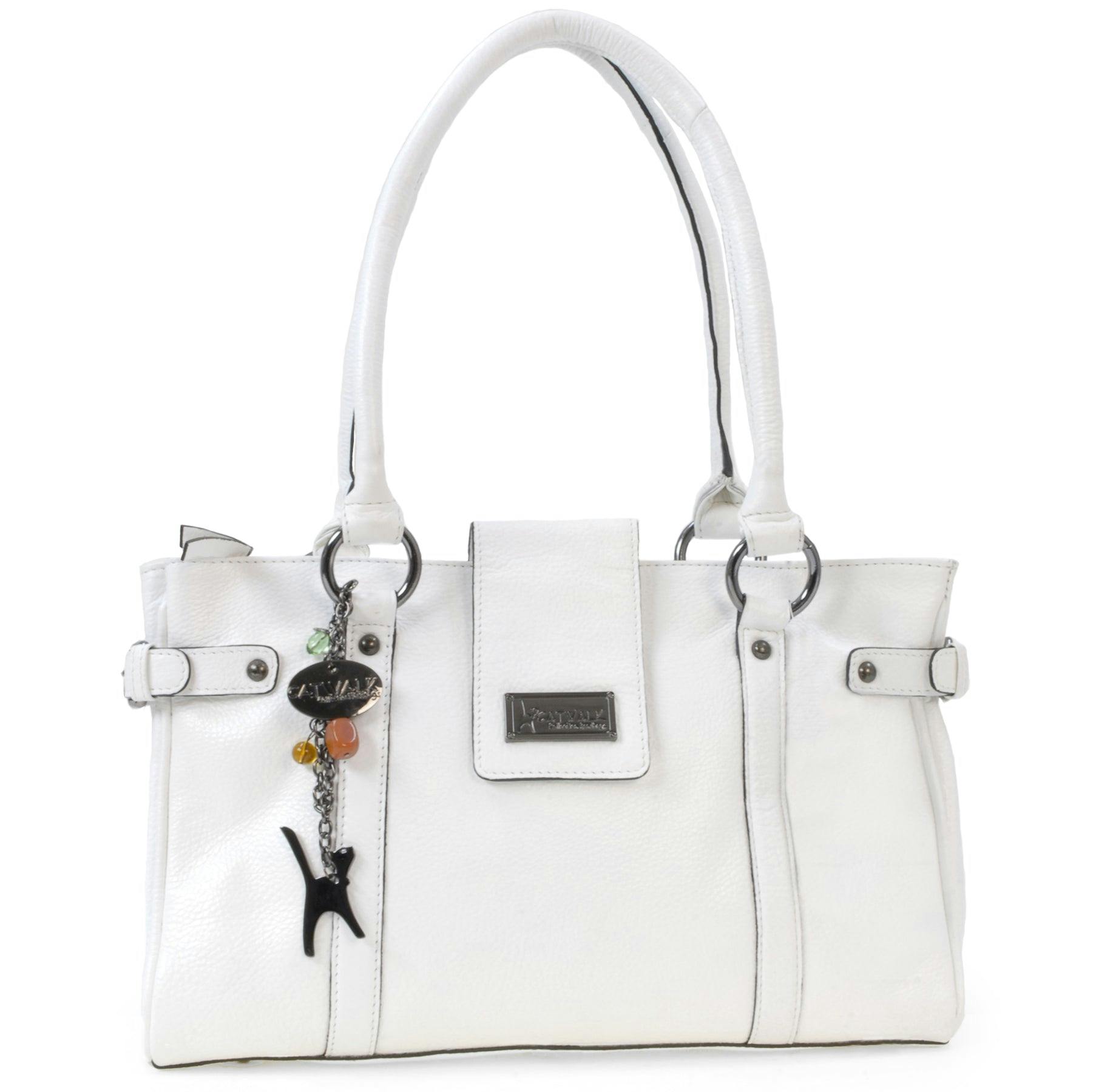 Catwalk Collection Handbags White Martina - Handbag
