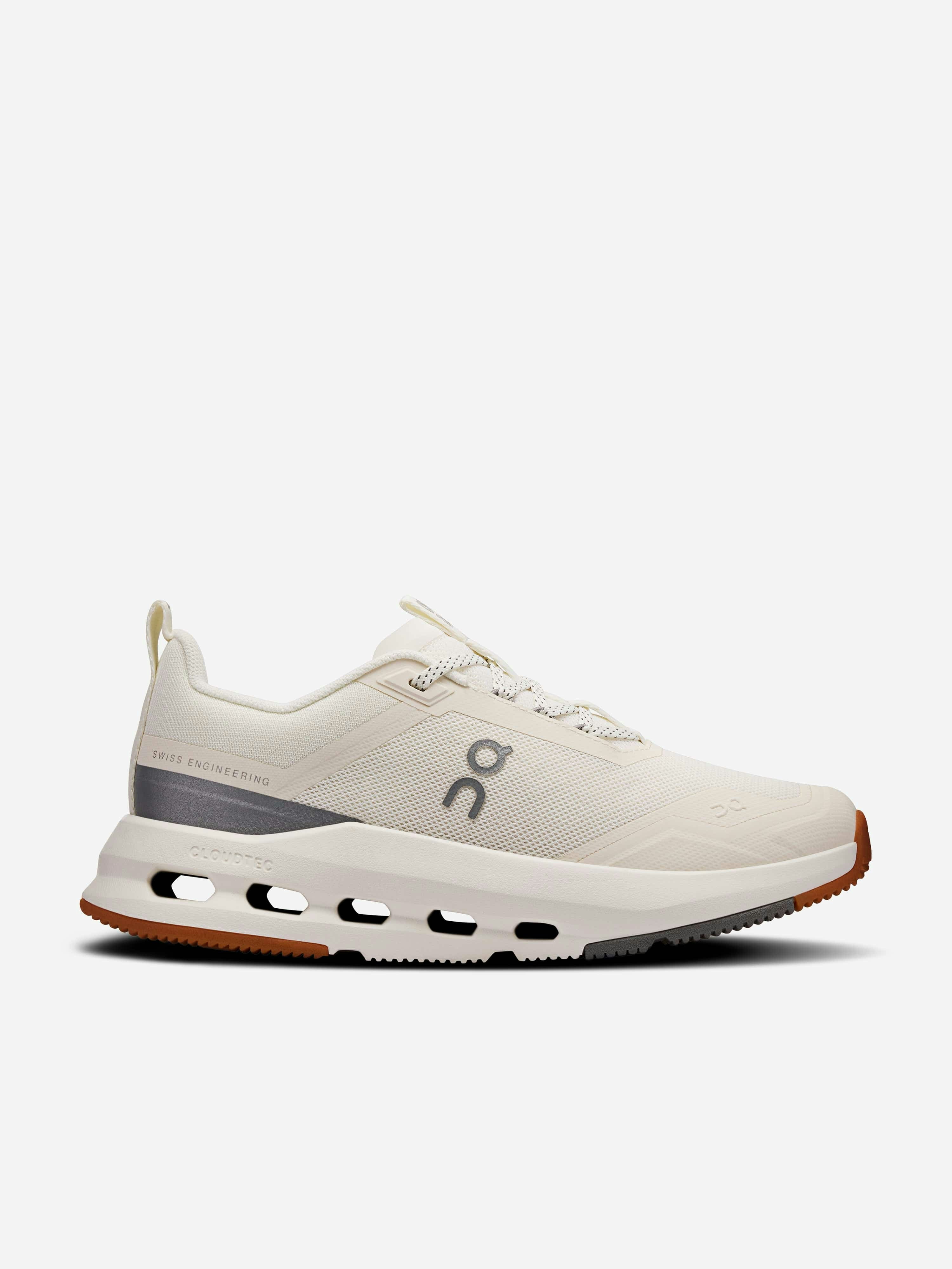 On Running Ivory Kids Cloudnova Trainers In - Eu 36.5 Uk 4 Us 4.5
