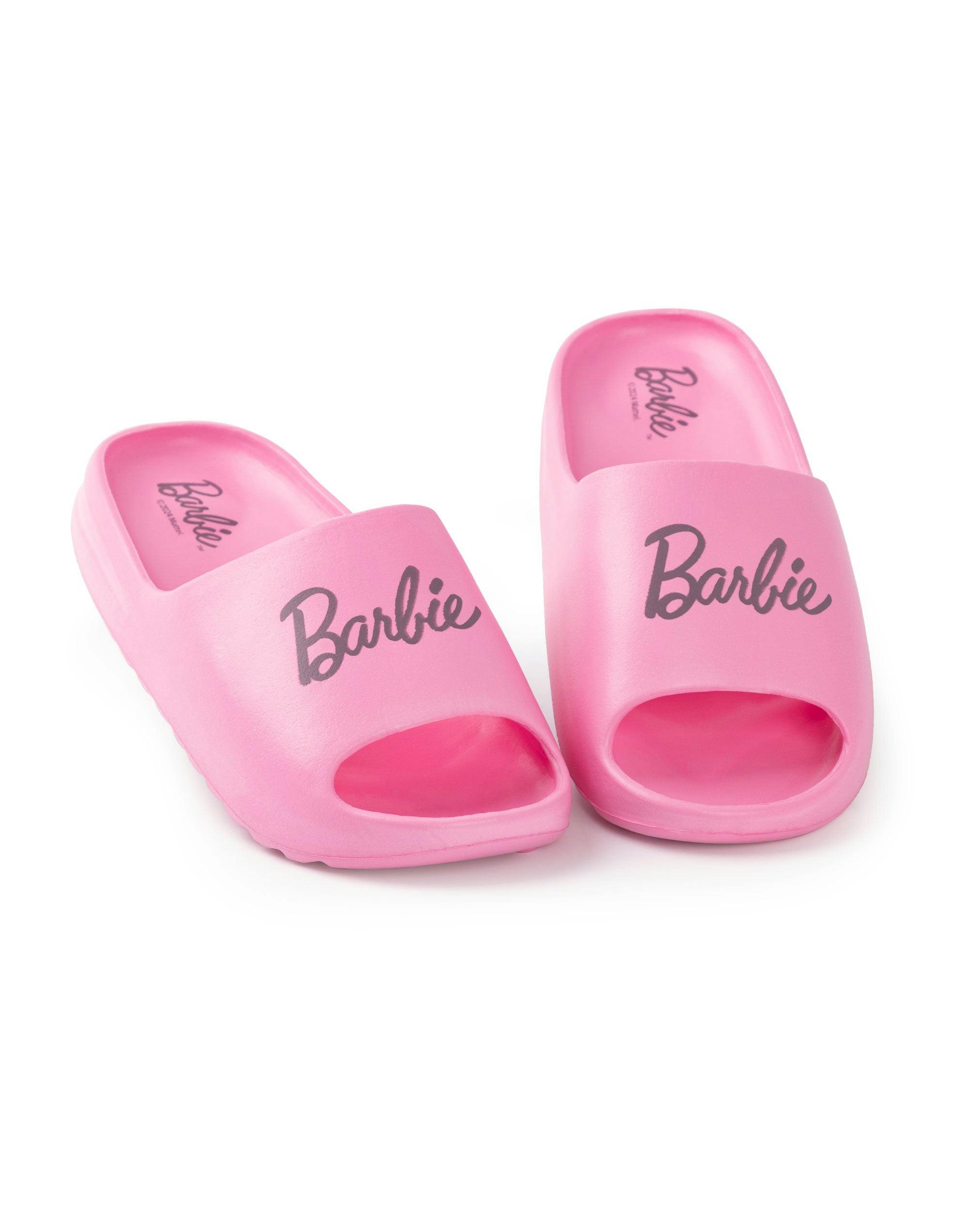 Vanilla Underground Girls Pink Barbie Sliders - 2.5 Uk Child