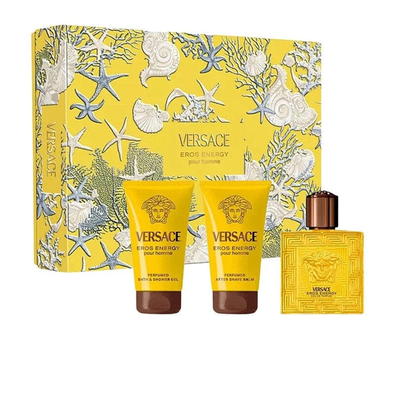 Versace Eros Energy Eau De Parfum Spray + Shower Gel + After Shave Balm - 50Ml + 50Ml + 50Ml