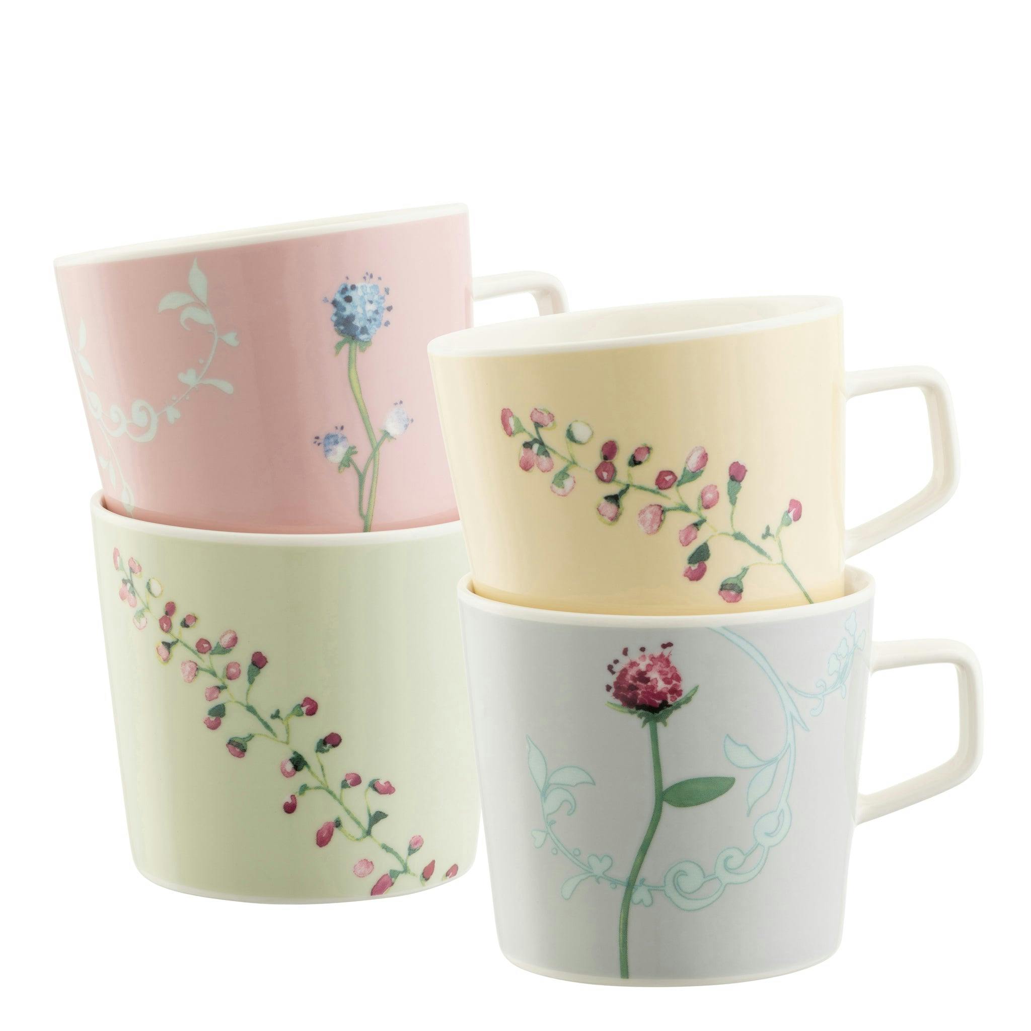 Rackhams Aynsley Camille Pastle Set Of 4 Mugs