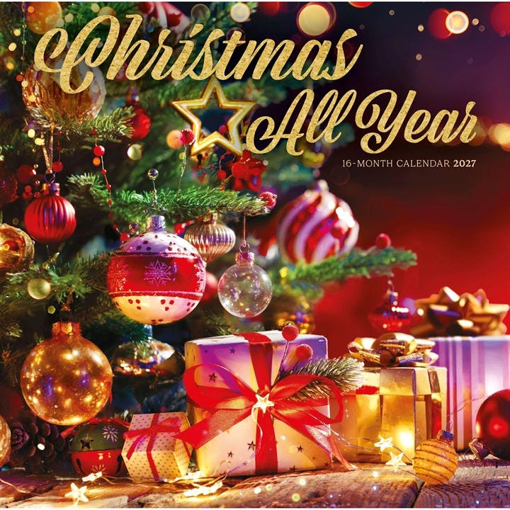 Christmas All Year Calendar 2027, Wall Calendars, Month To View, Family, Gift