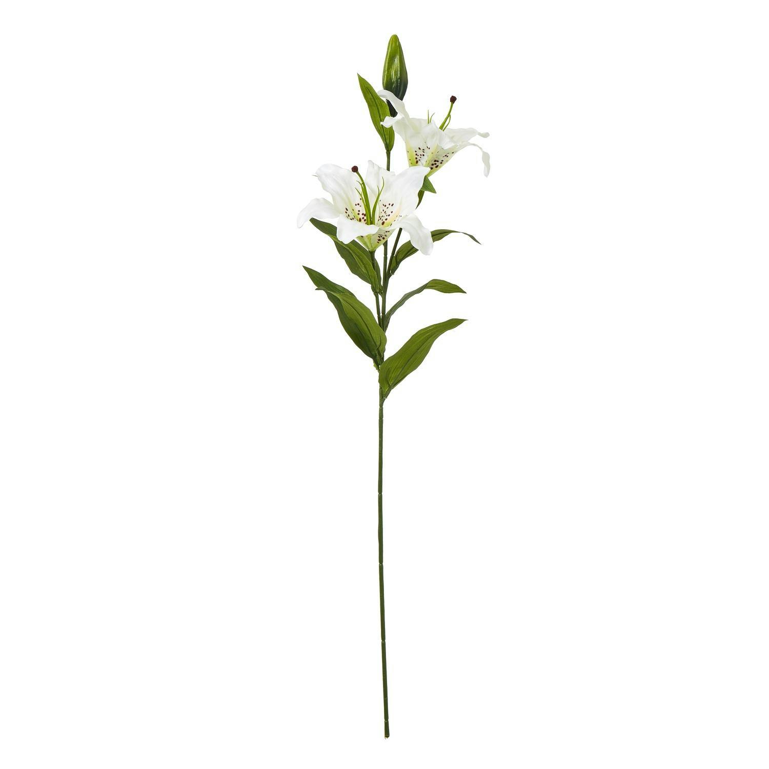 Hill Interiors White Madonna Lily Artificial Flower Spray - One Size