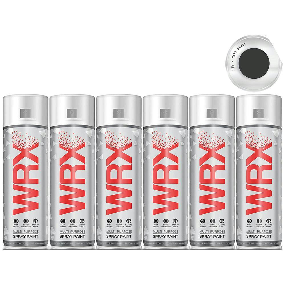 Rackhams Black 12X Wrx Matt Spray Paint 400Ml - Image 7