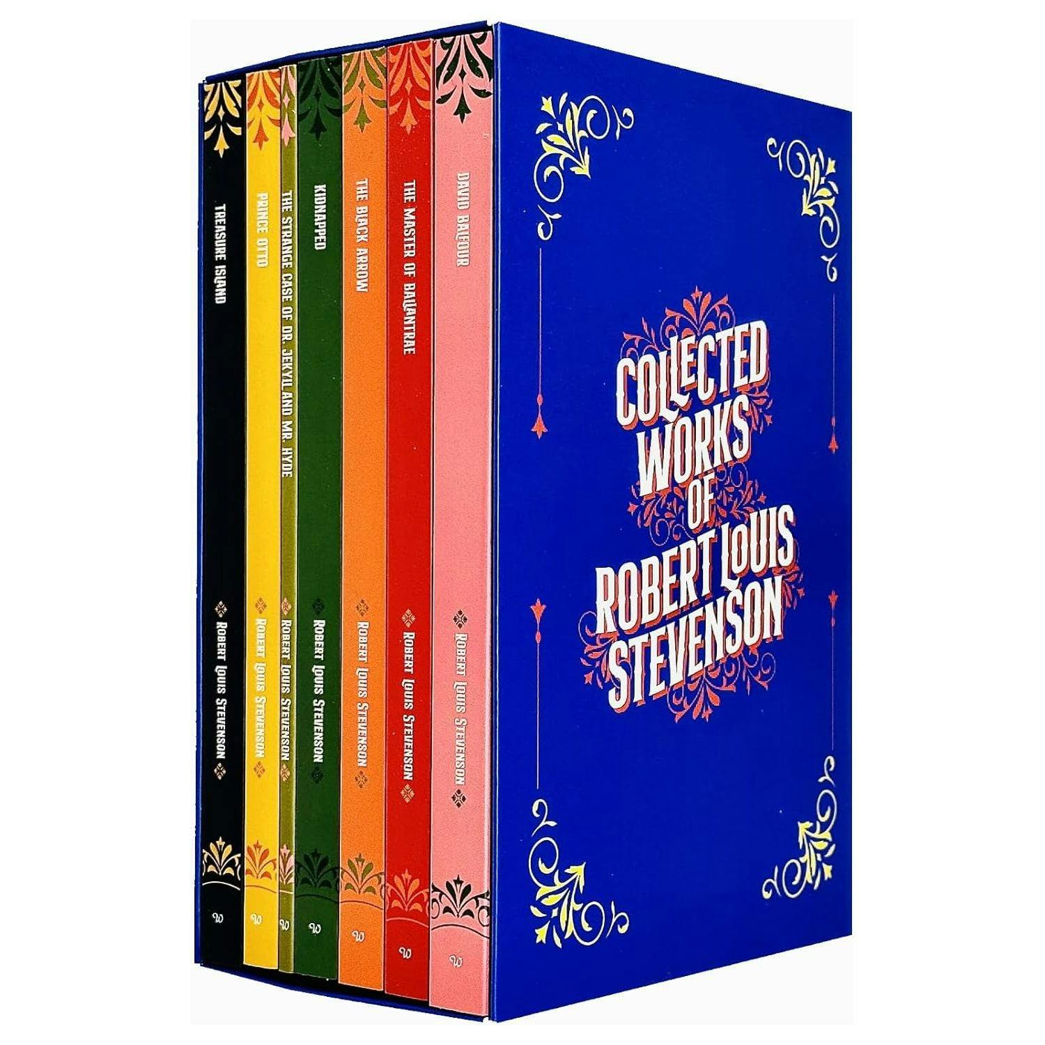 Various Publishers Black Robert Louis Stevenson Collected Works 7 Books Collection Box Set – Treasure Island & Classic Literature Collection