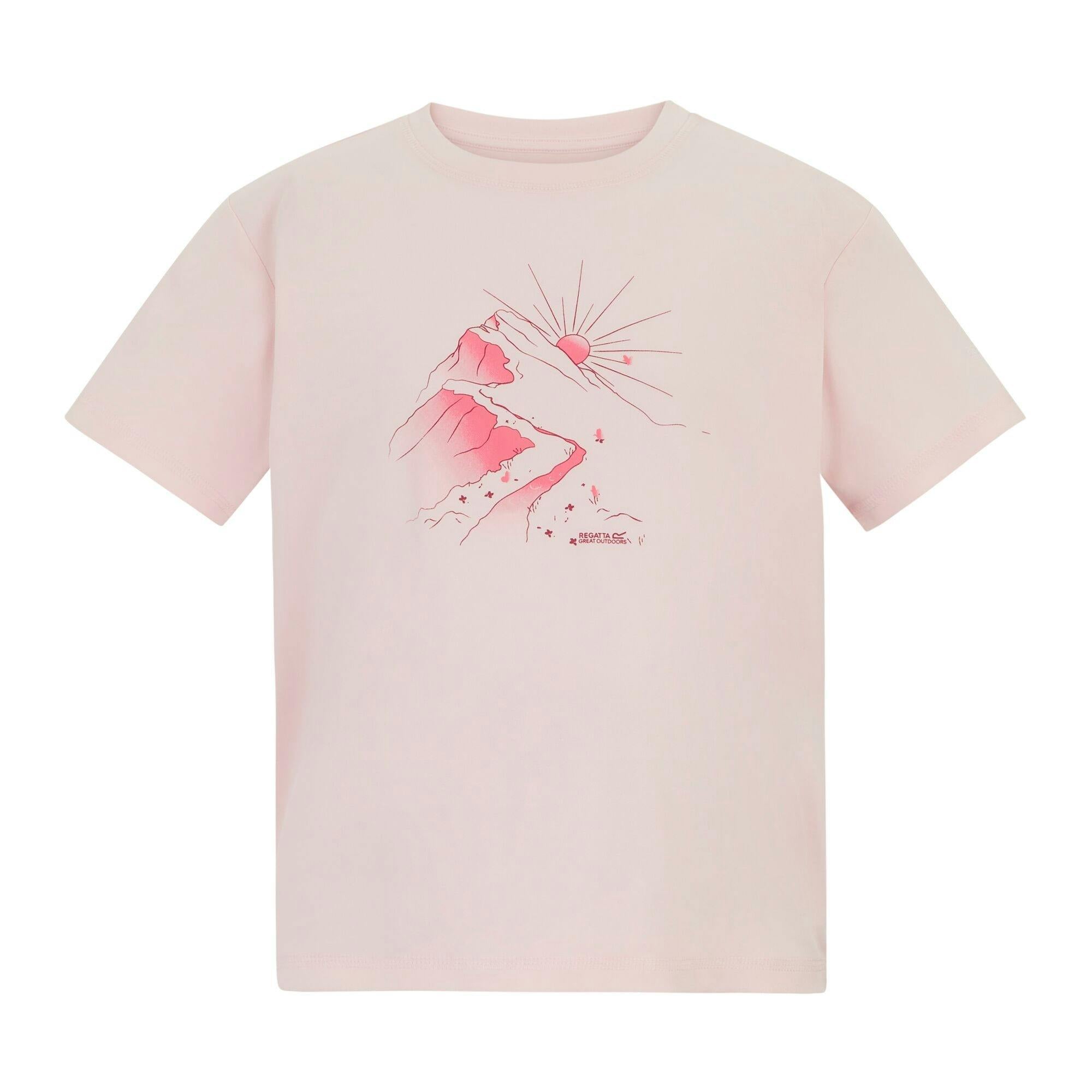 Regatta Pink Kids Aria Sunrise T-Shirt - Haze - 3-4 Years - Haze - 50% Polyester/50% Recycled Polyester