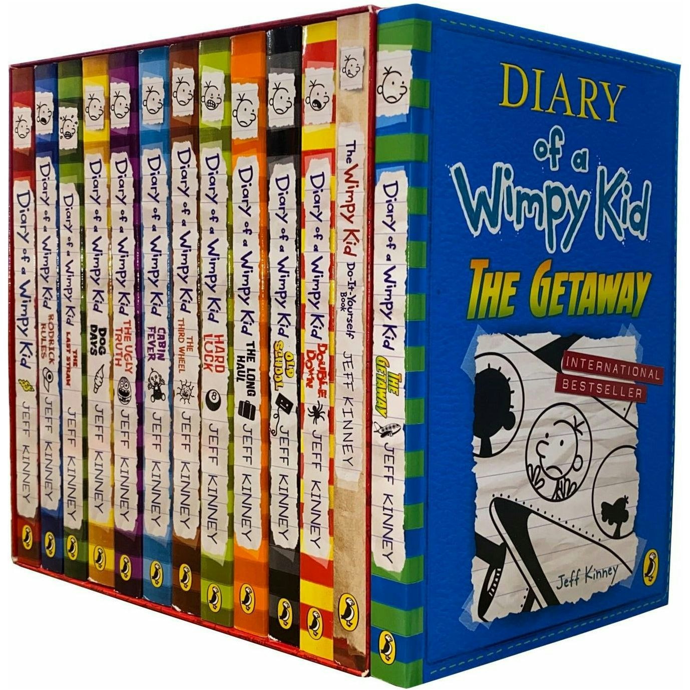 Puffin Diary Of A Wimpy Kid Collection Books Set By Jeff Kinney The Getaway, Double Down Size 13