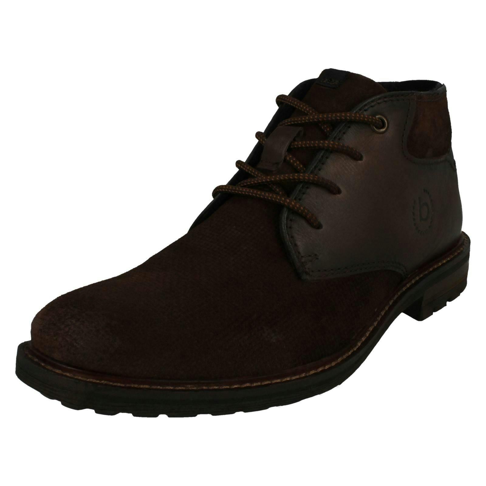 Bugatti Men's Dark/Brown Stylish Smart Casual Ankle Boots 331-Acc30-3410 - Uk 9.5