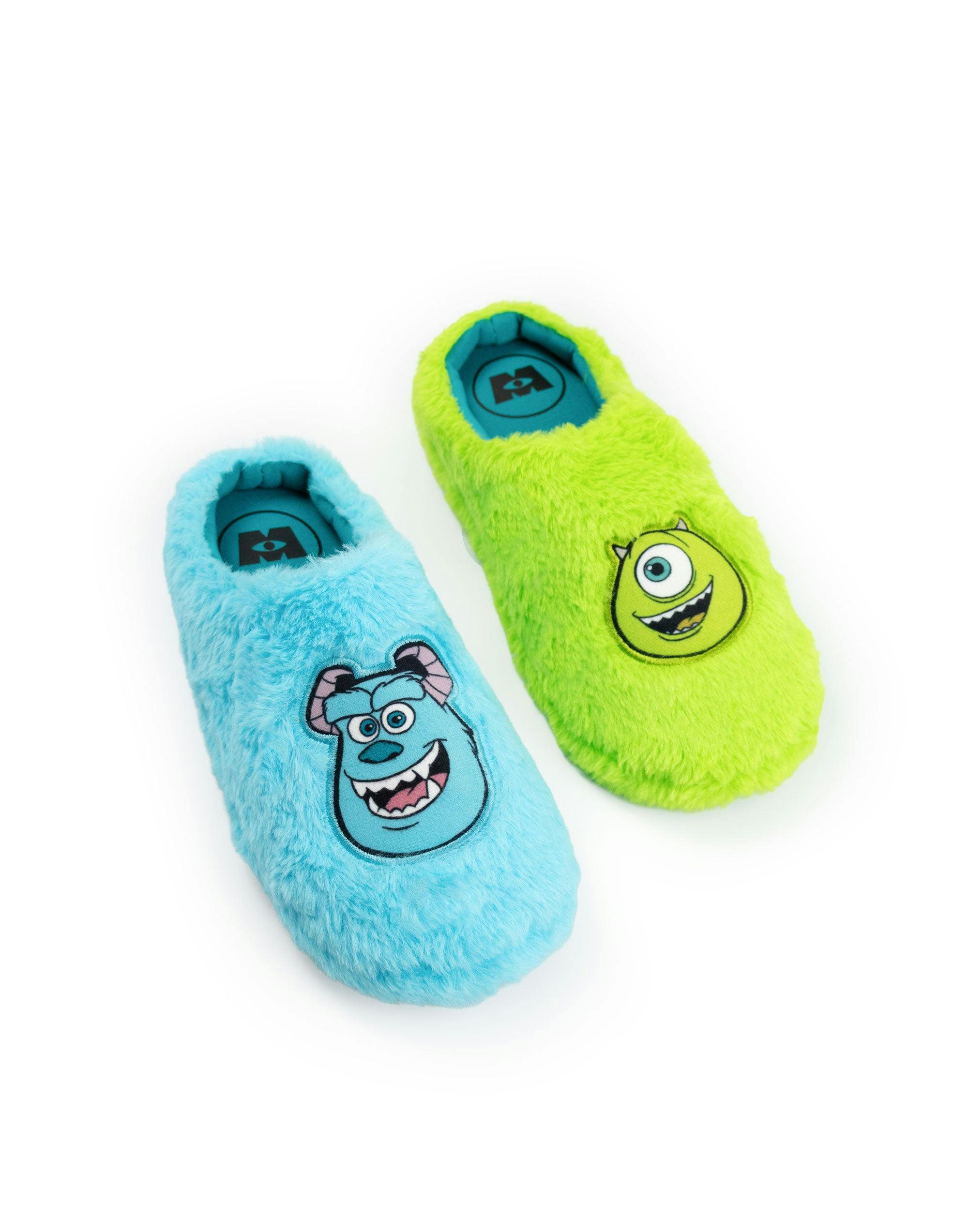 Vanilla Underground Women's Blue/Green Disney Monsters Inc Multicoloured Sully & Mike Mule Slippers - 3-4 Uk