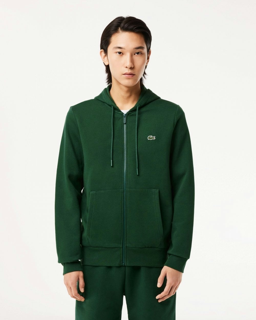 Lacoste Men's Green Fleece Full-Zip Hoodie - 132 - 132 - M