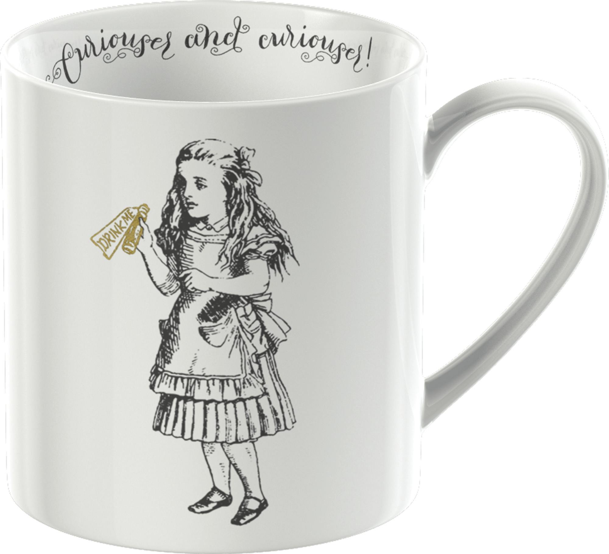 Rackhams White Victoria And Albert Alice In Wonderland Can Mug - Fine China - Mug