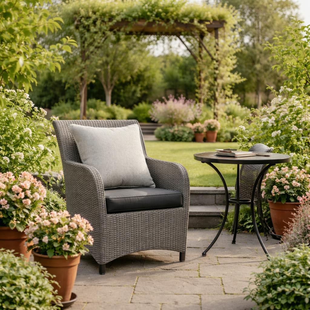 Glendale Grey Scatter Cushions Waterproof (18"X18") - Garden Outdoor Sofa Cushions Pillows Uk Made - Herringbone